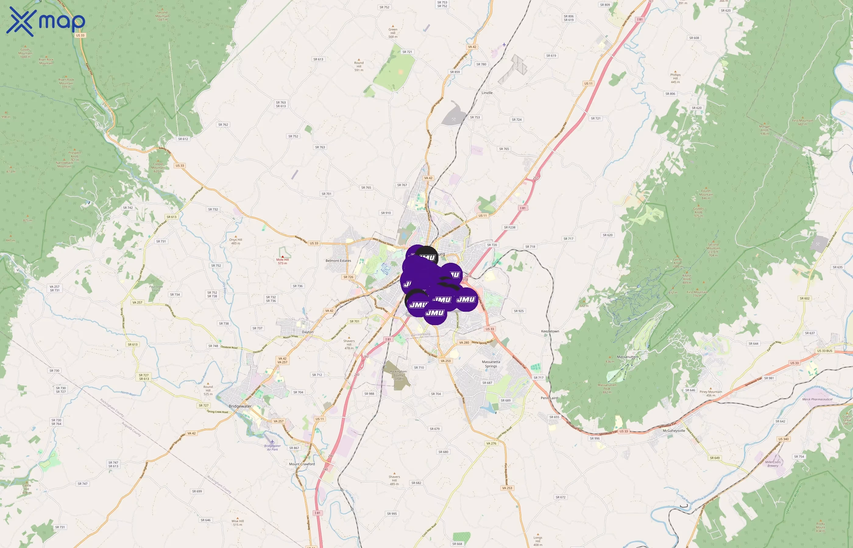 James Madison University area coverage