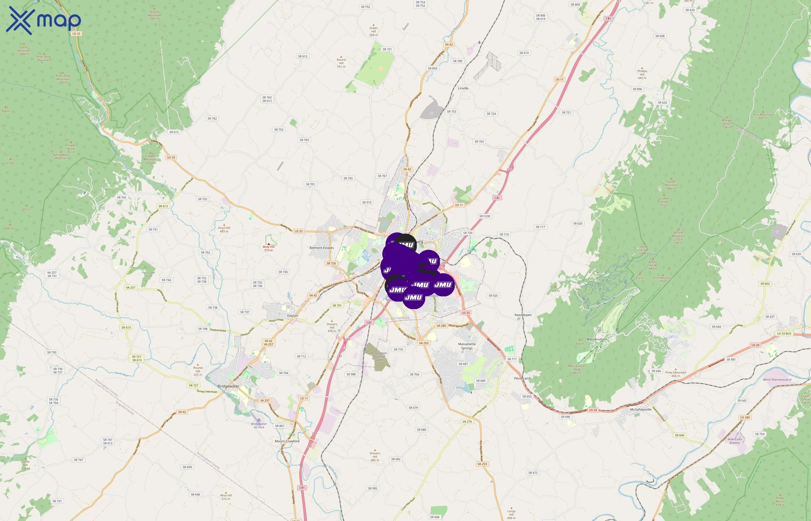 James Madison University area coverage