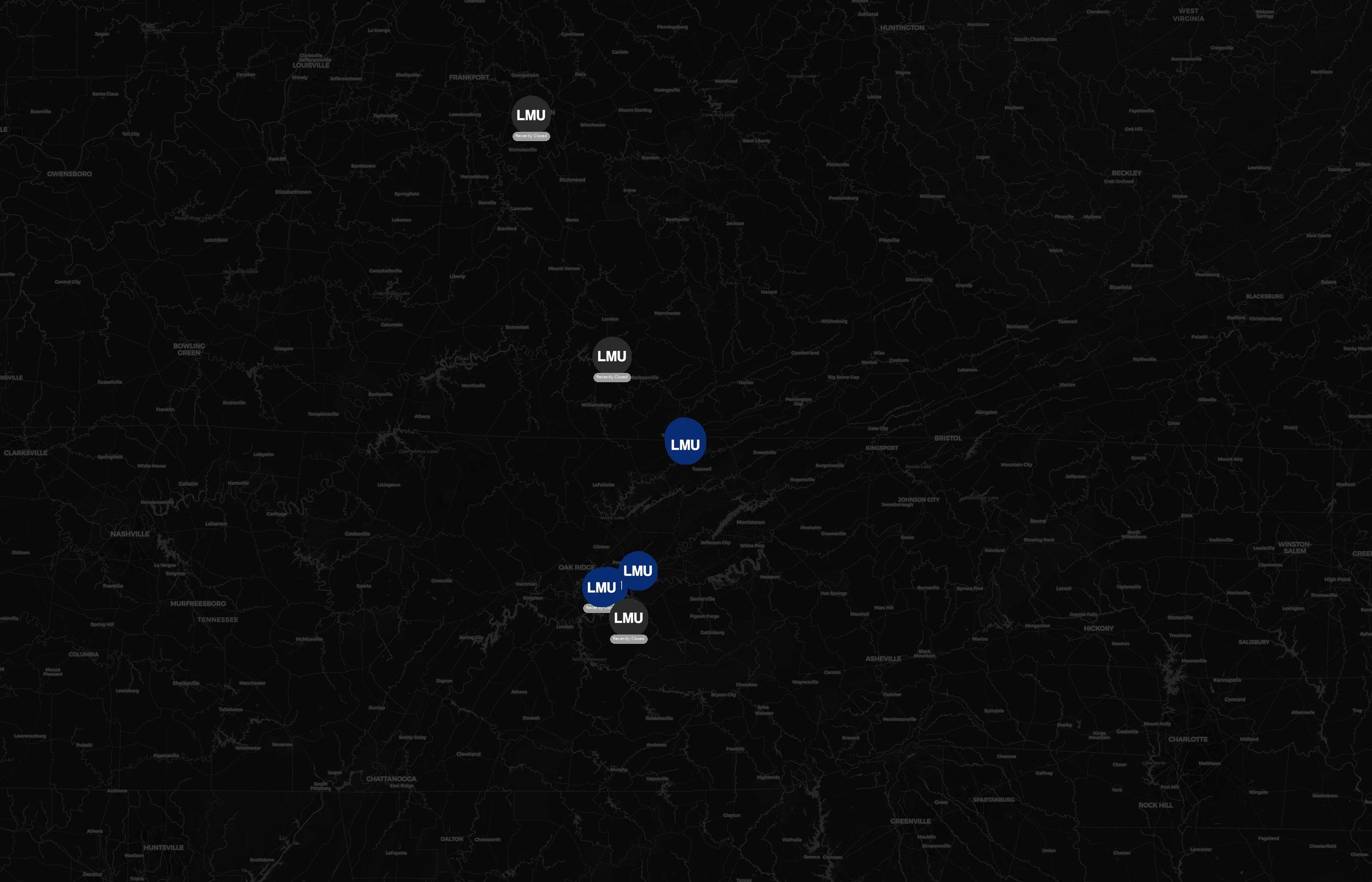Lincoln Memorial University city distribution