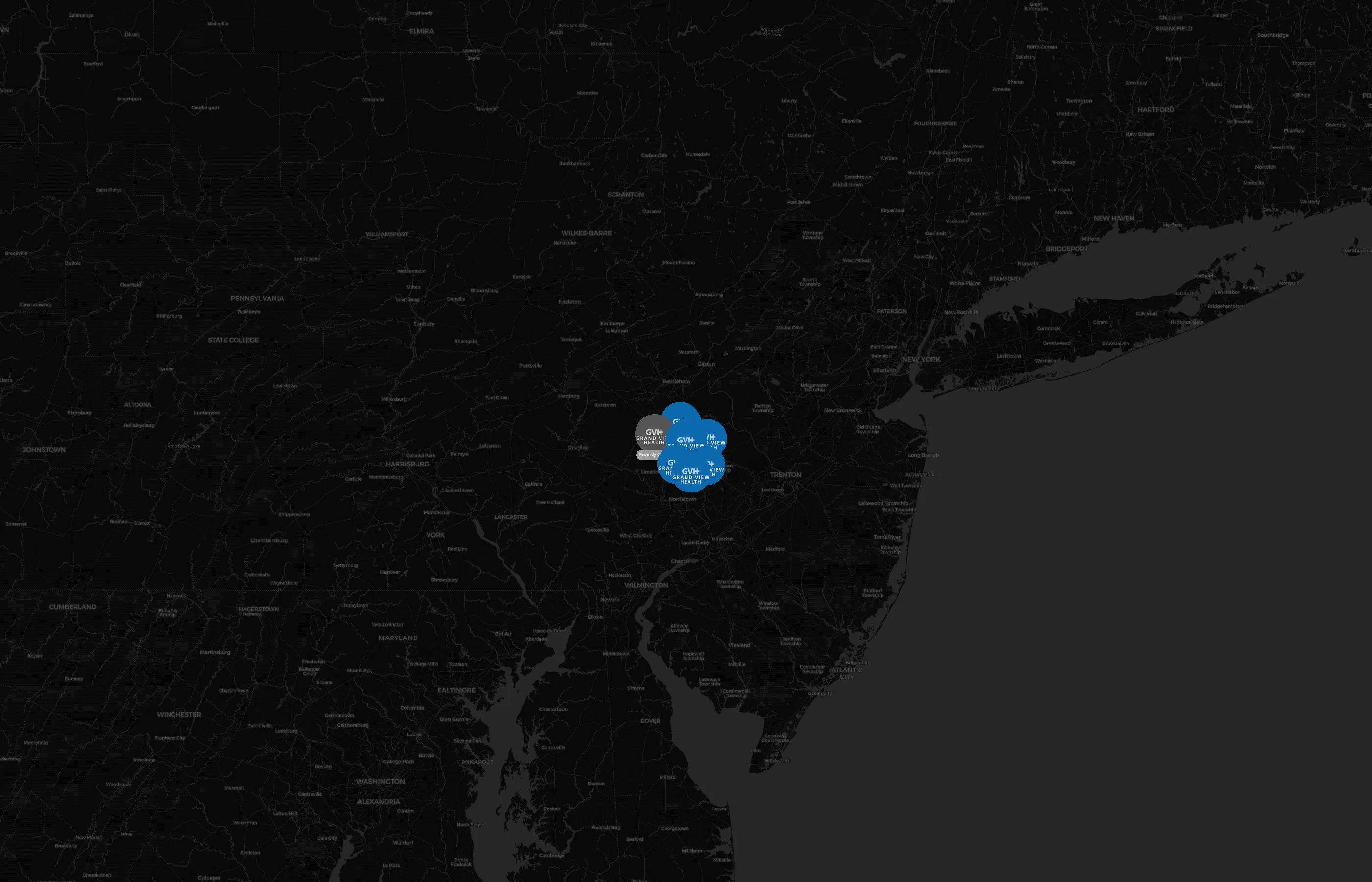 Grand View Health city distribution