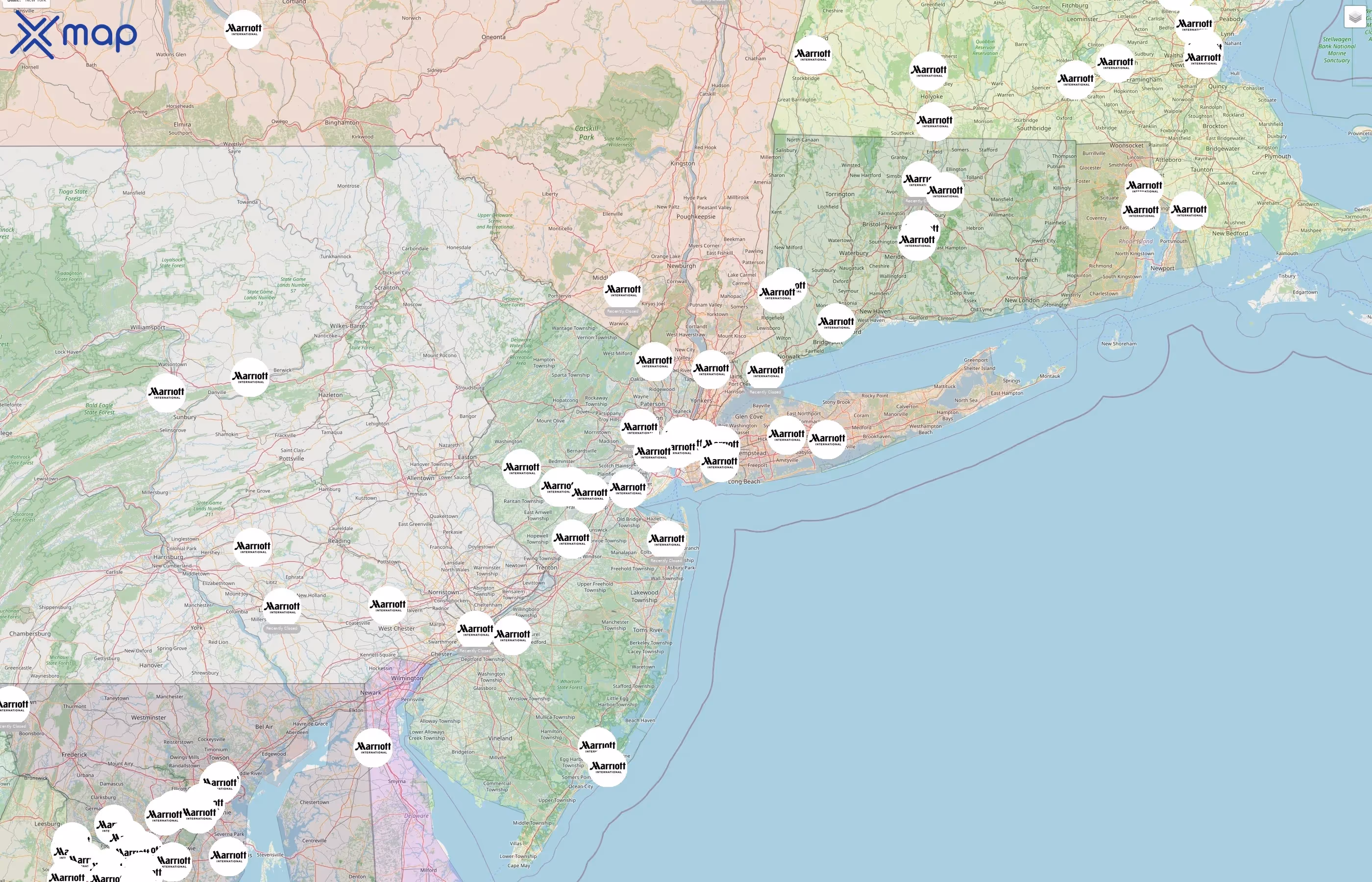 Marriott International street hotspots