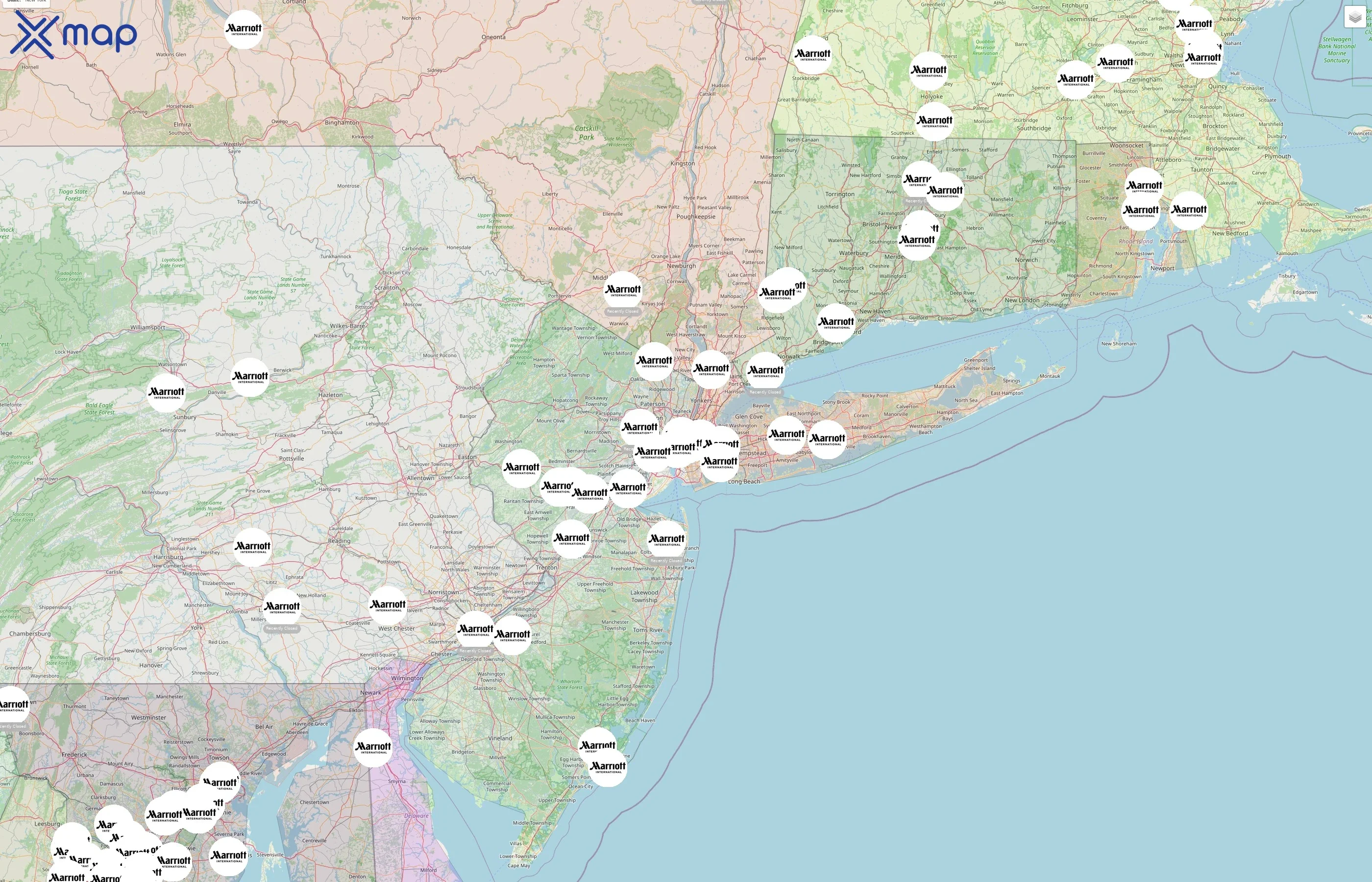 Marriott International street hotspots