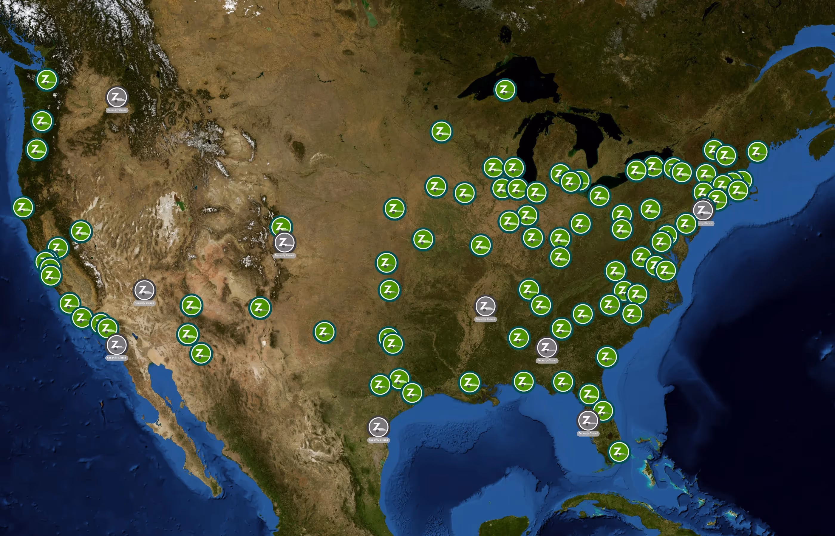 Zipcar state distribution
