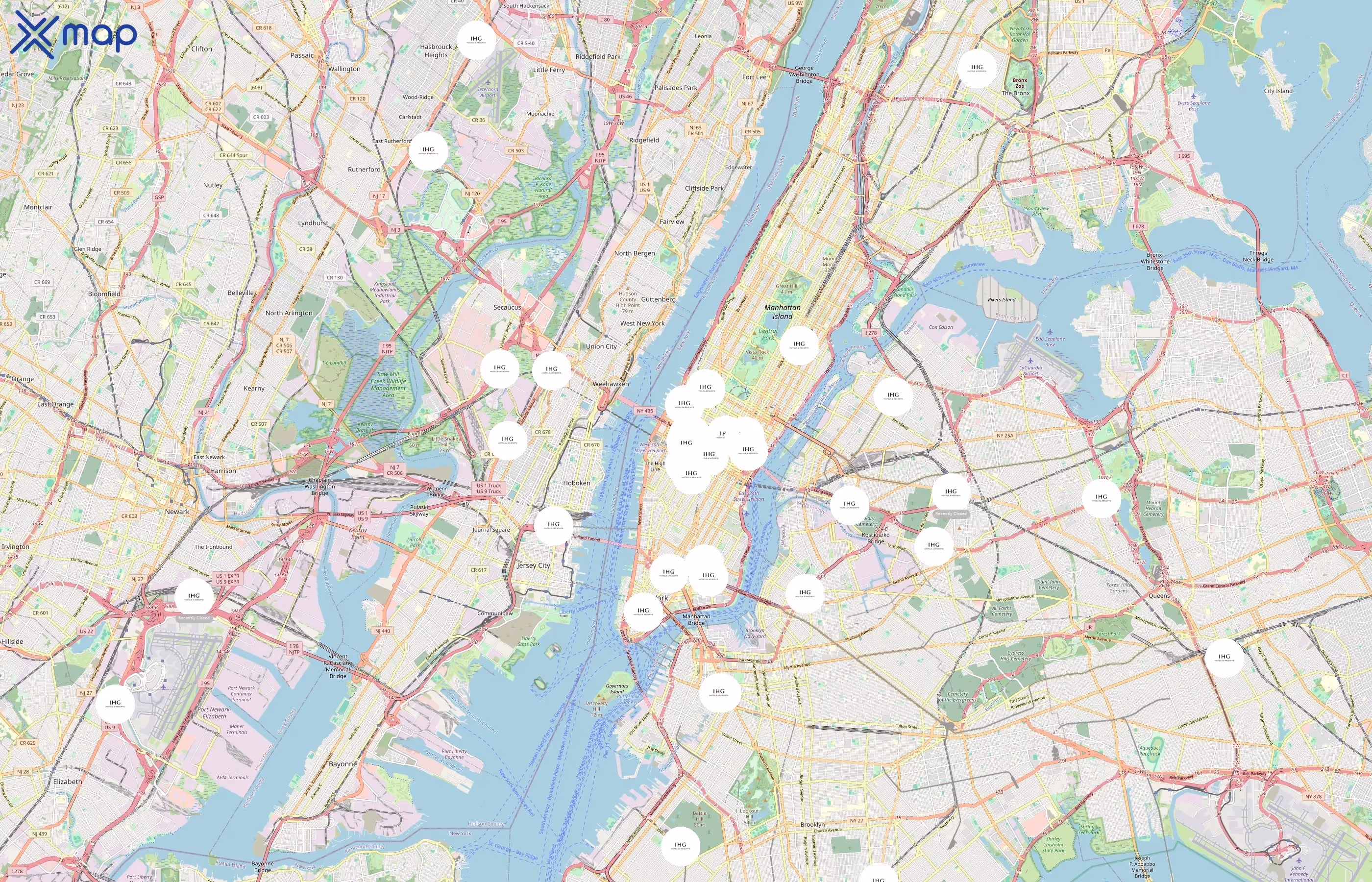InterContinental Hotels Group area coverage