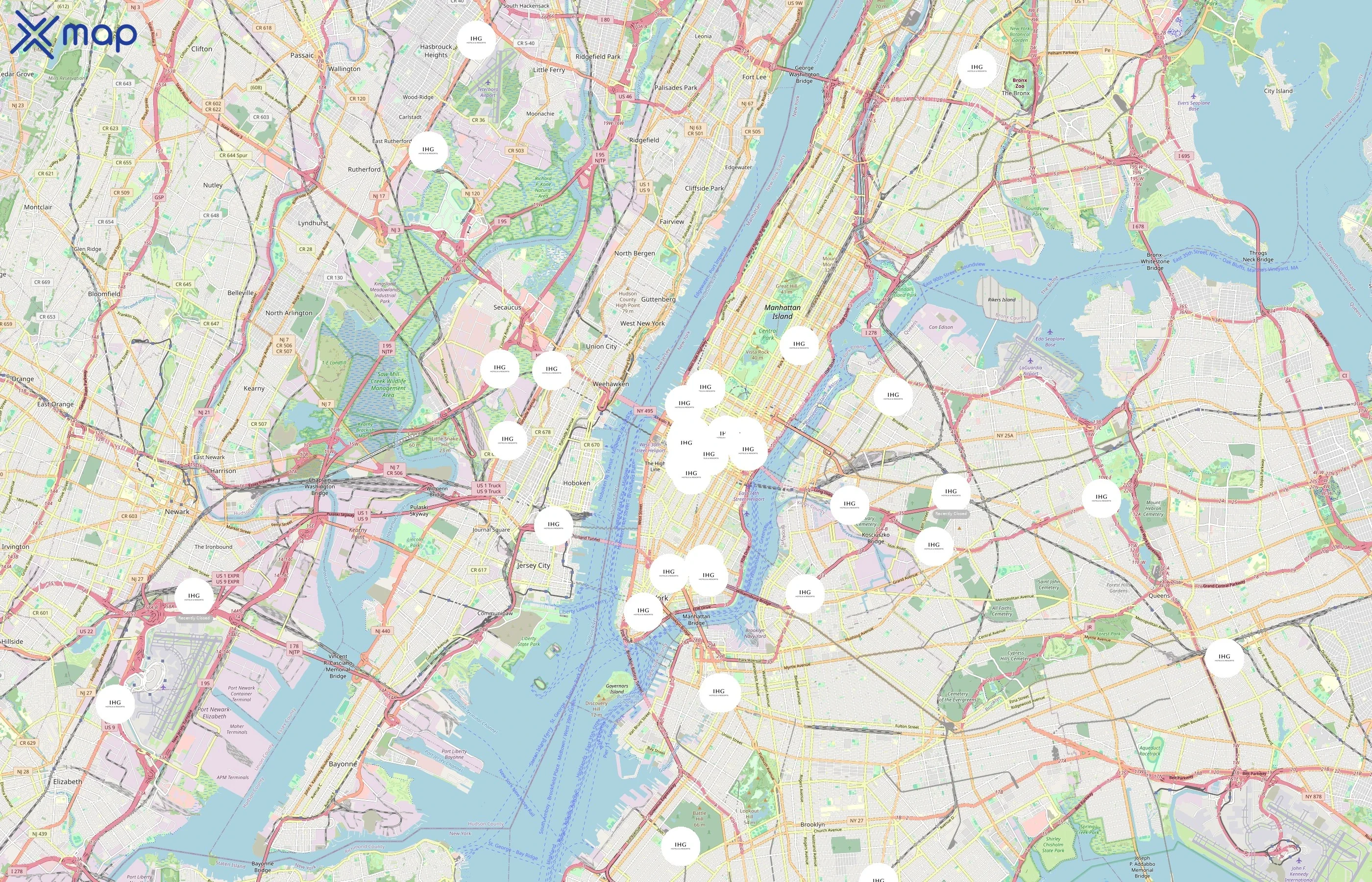 InterContinental Hotels Group area coverage