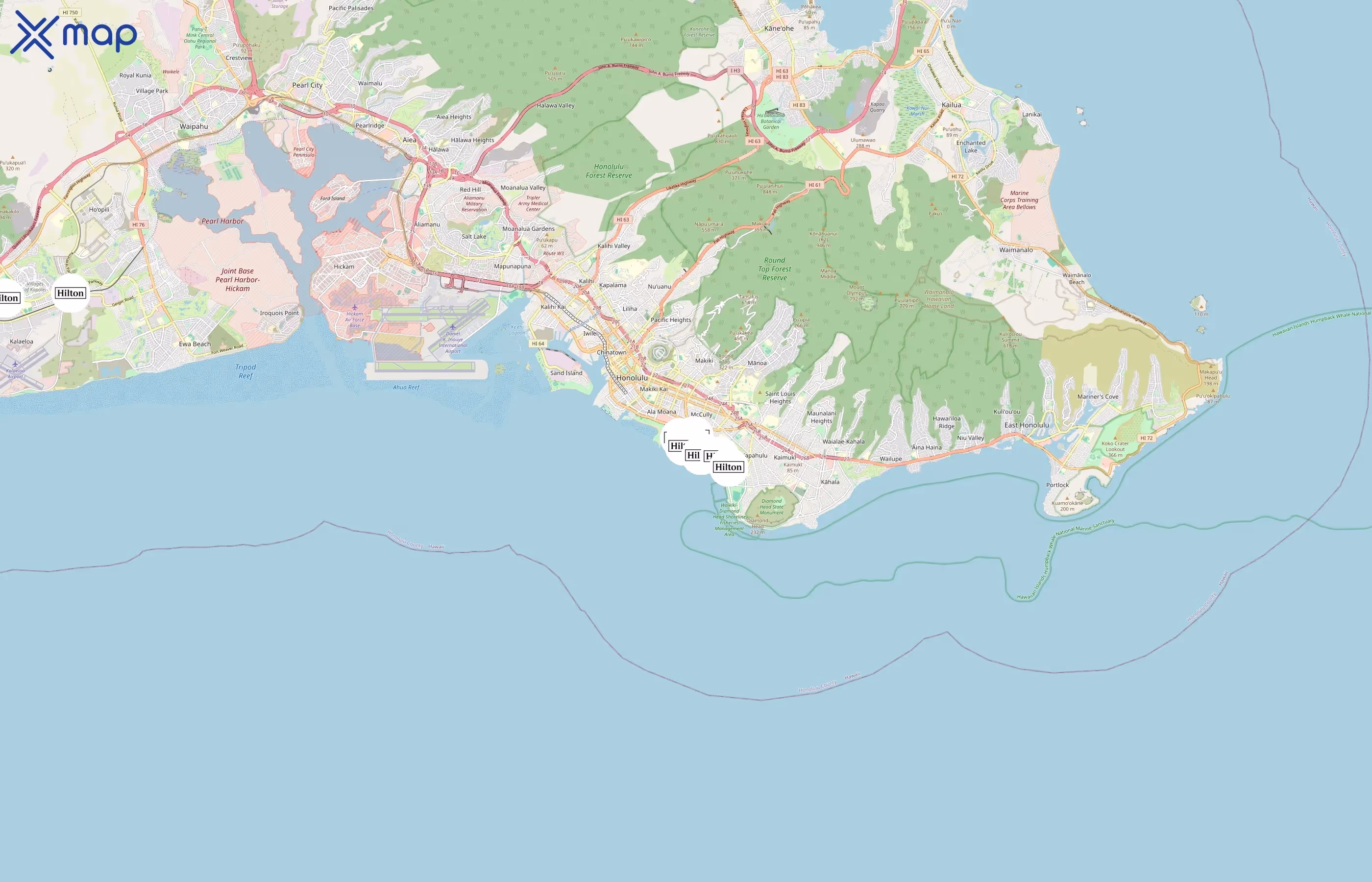 Hilton area coverage