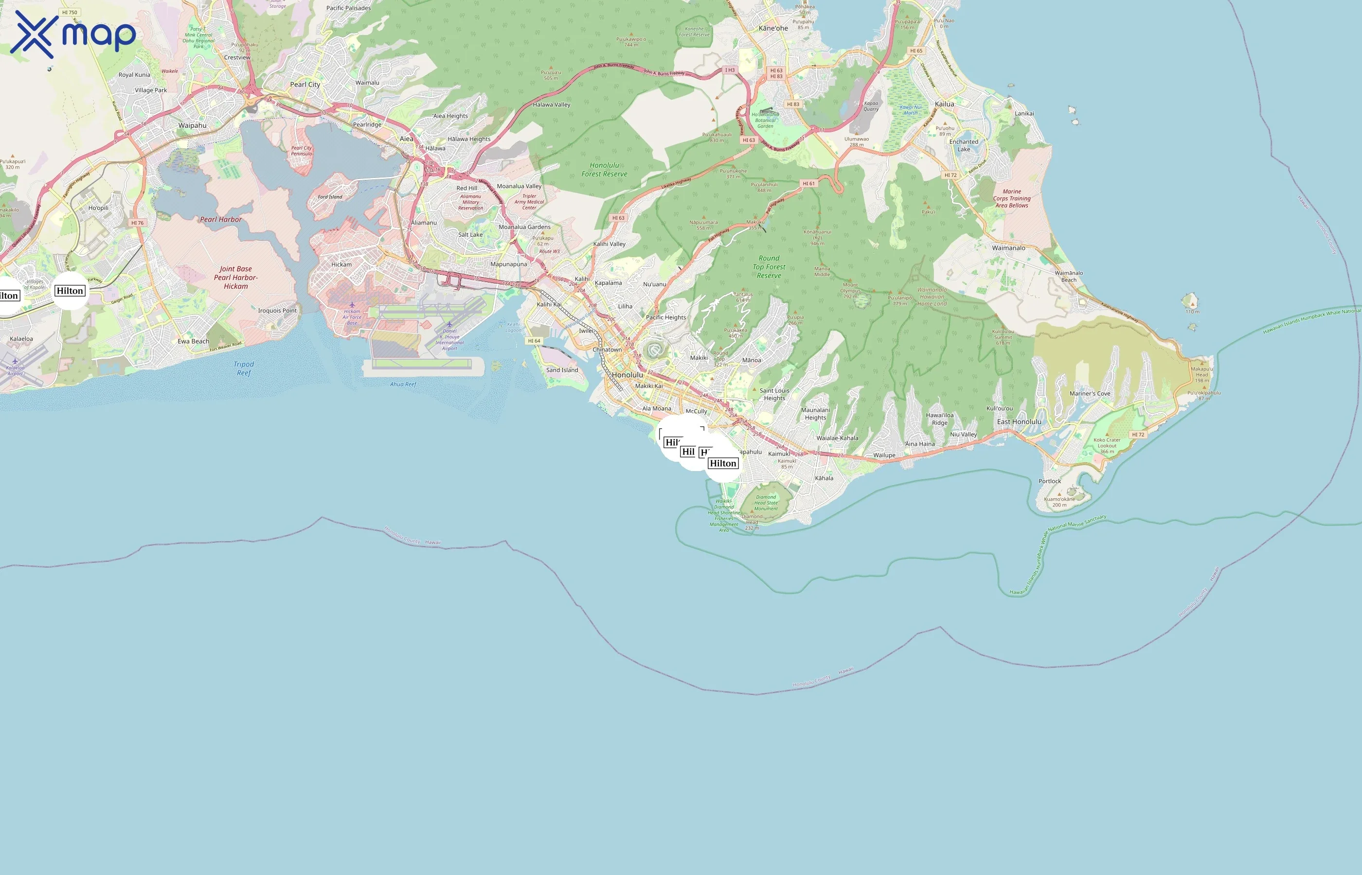 Hilton area coverage