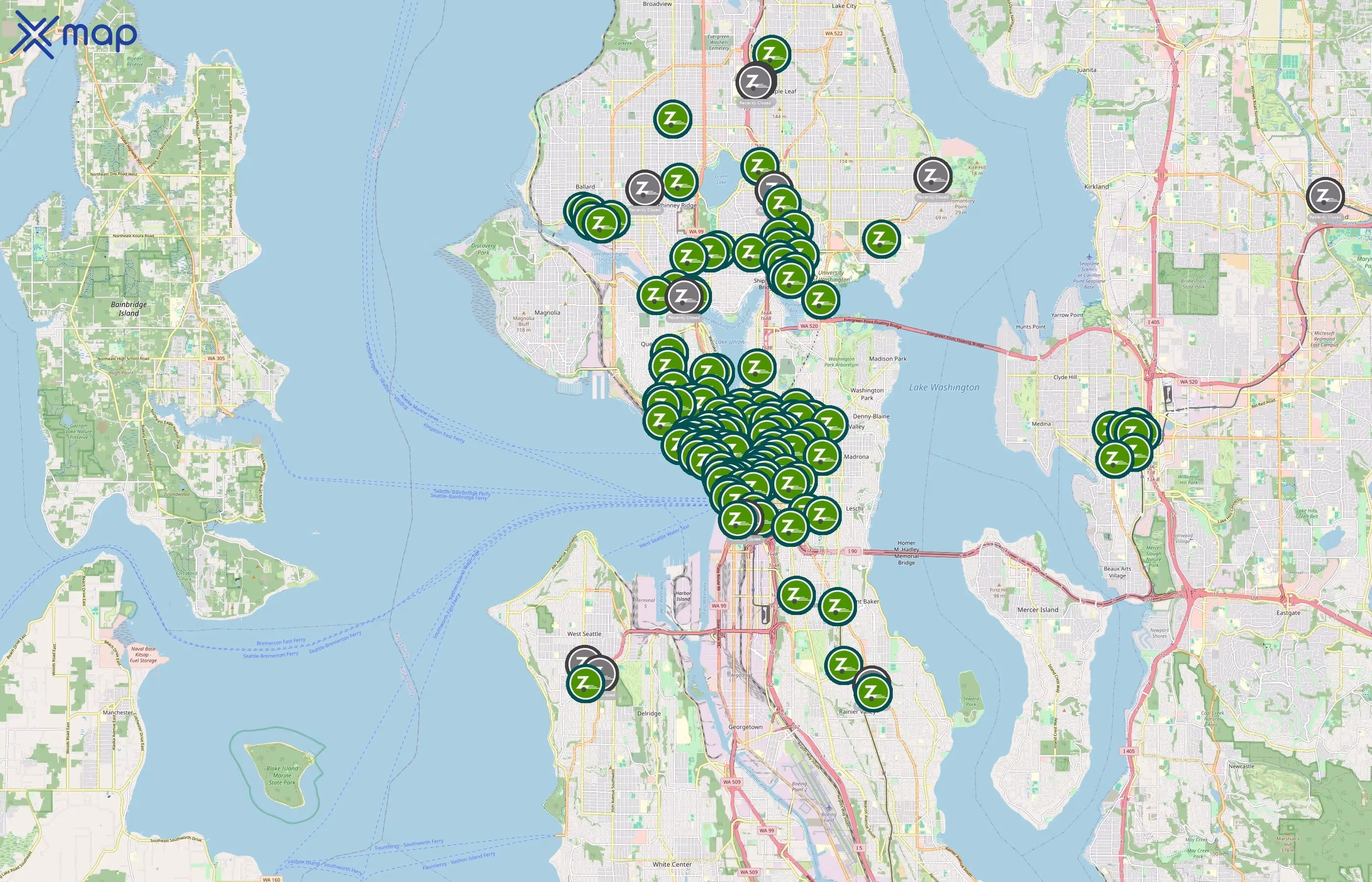 Zipcar area coverage