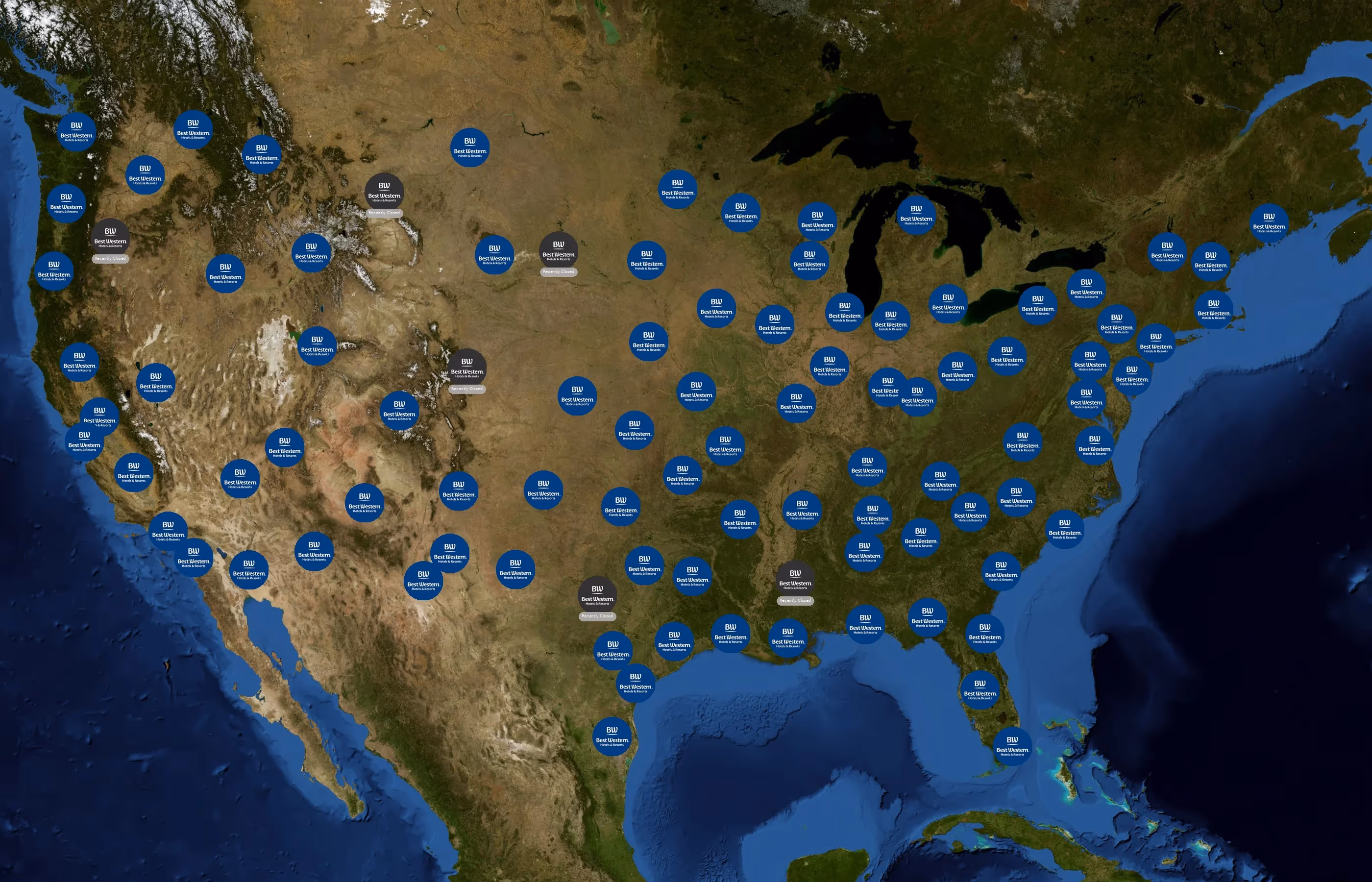 Best Western state distribution