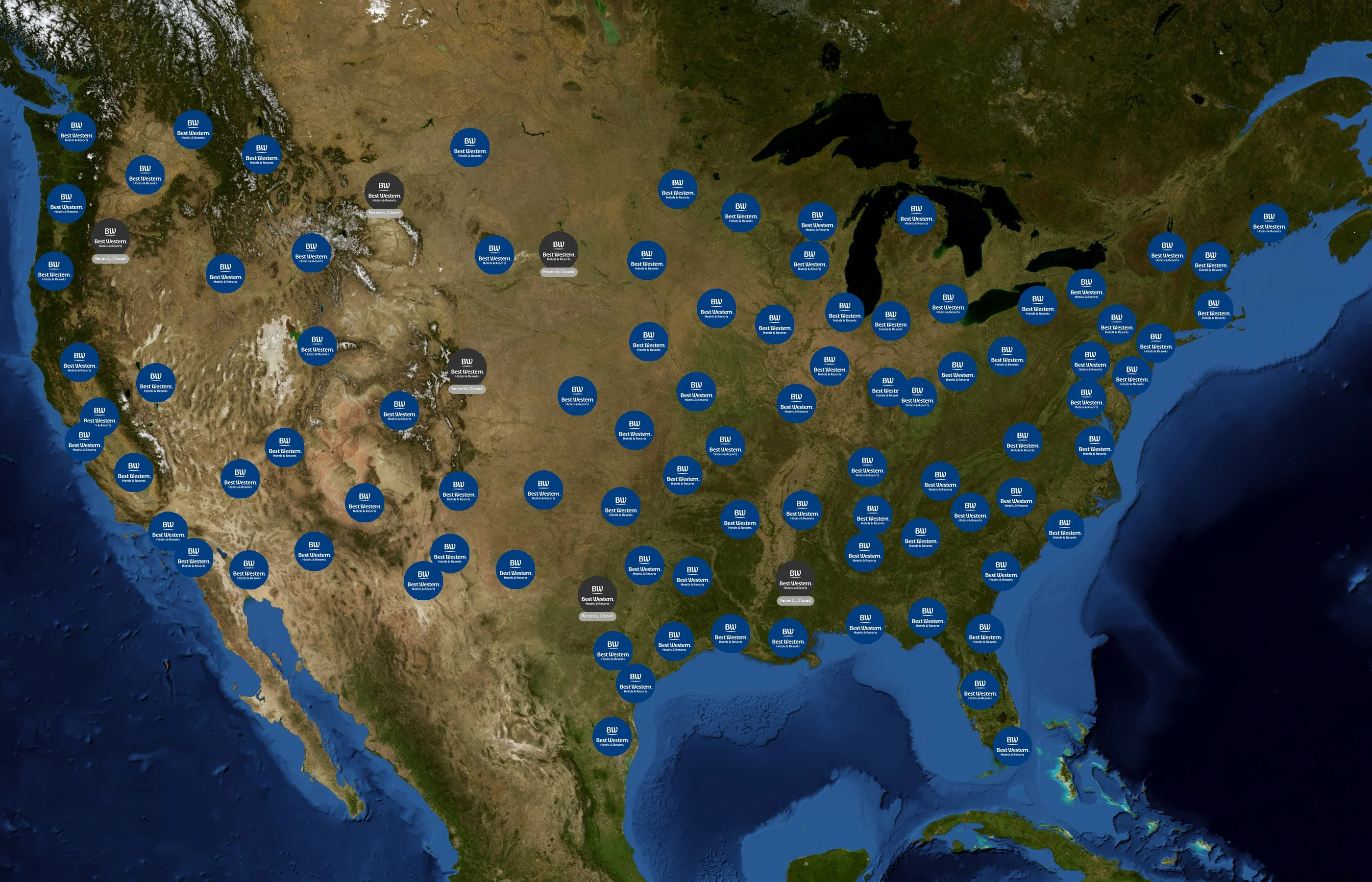Best Western state distribution