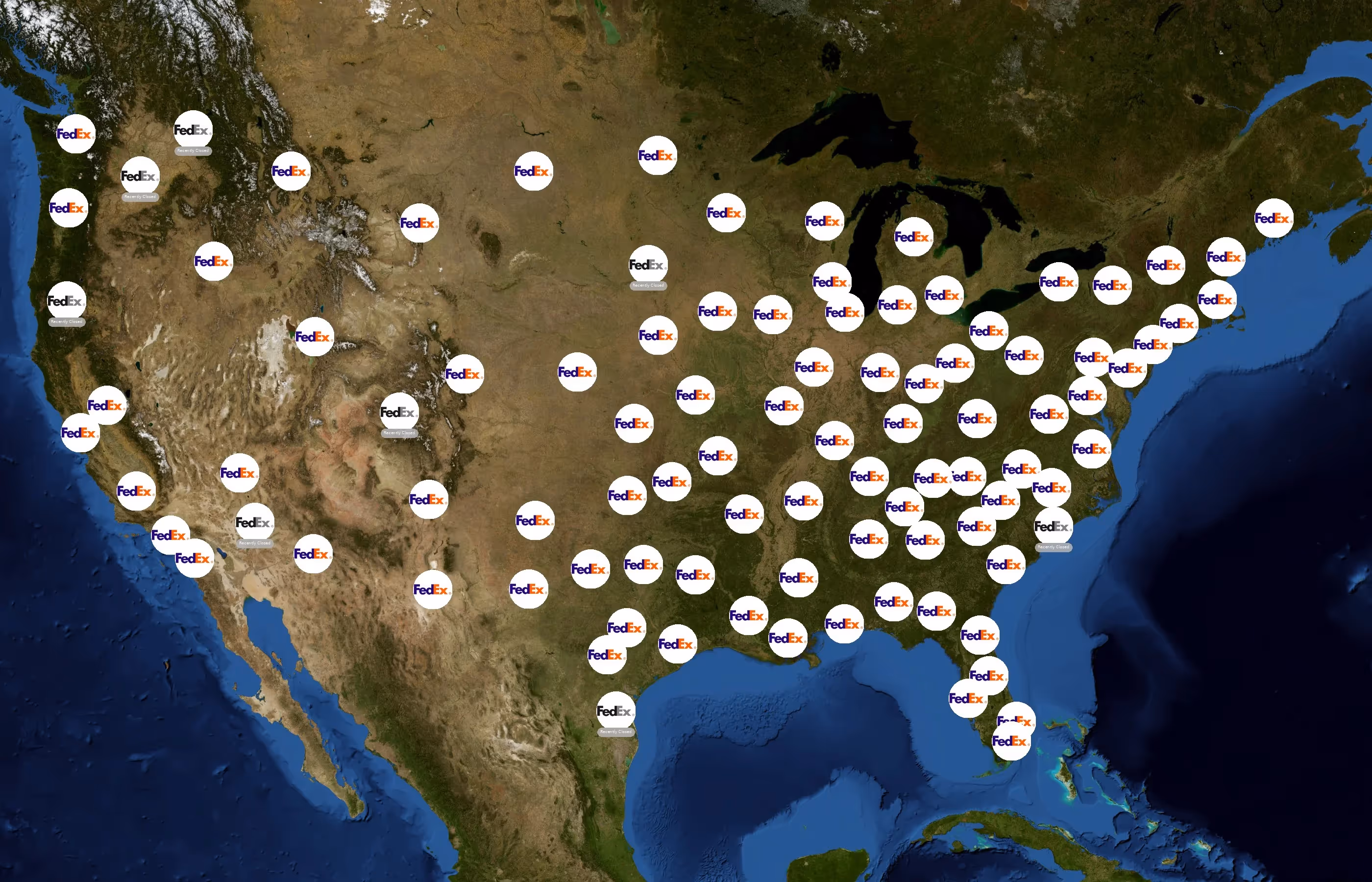 FedEx state distribution