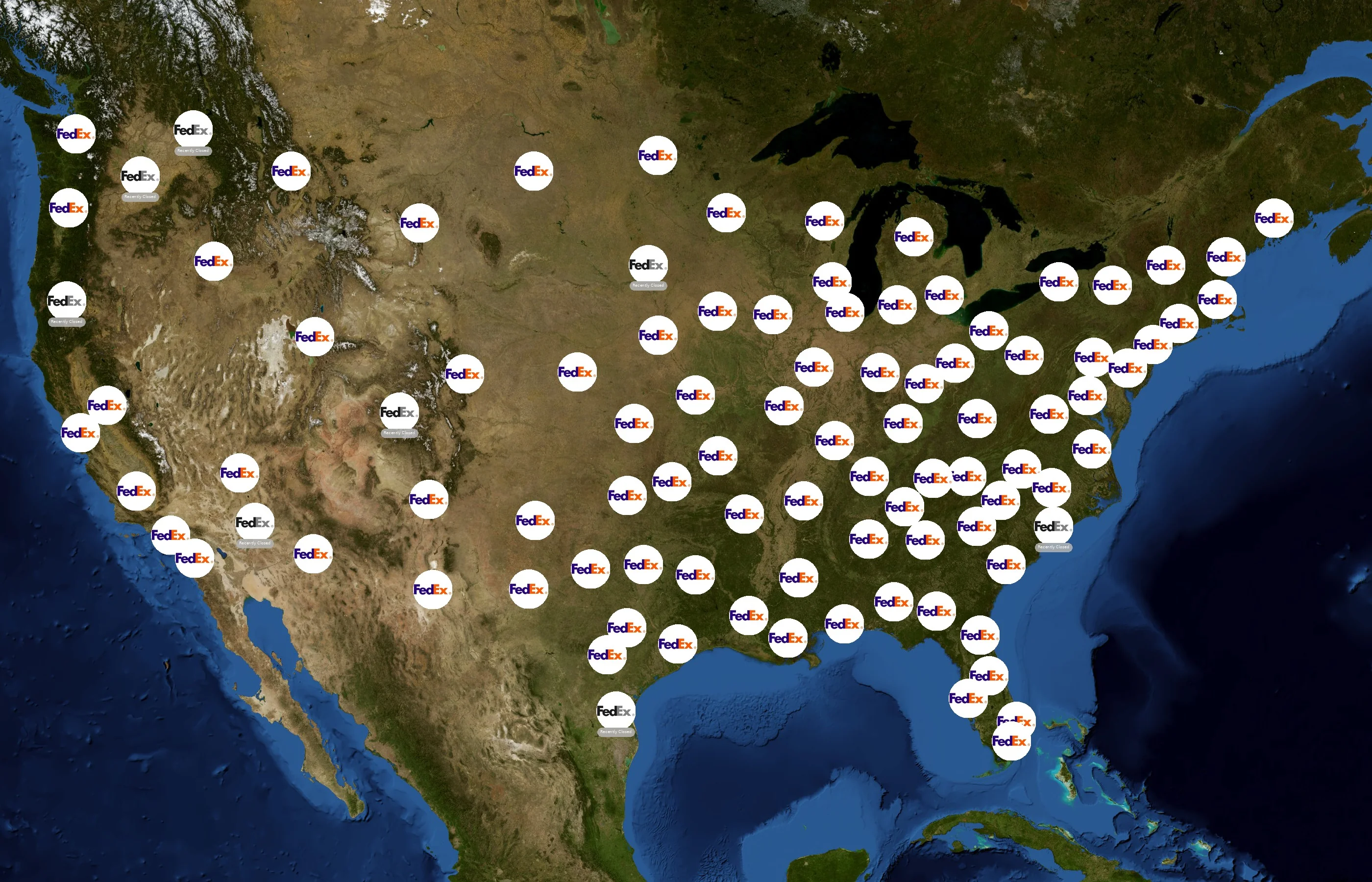 FedEx state distribution