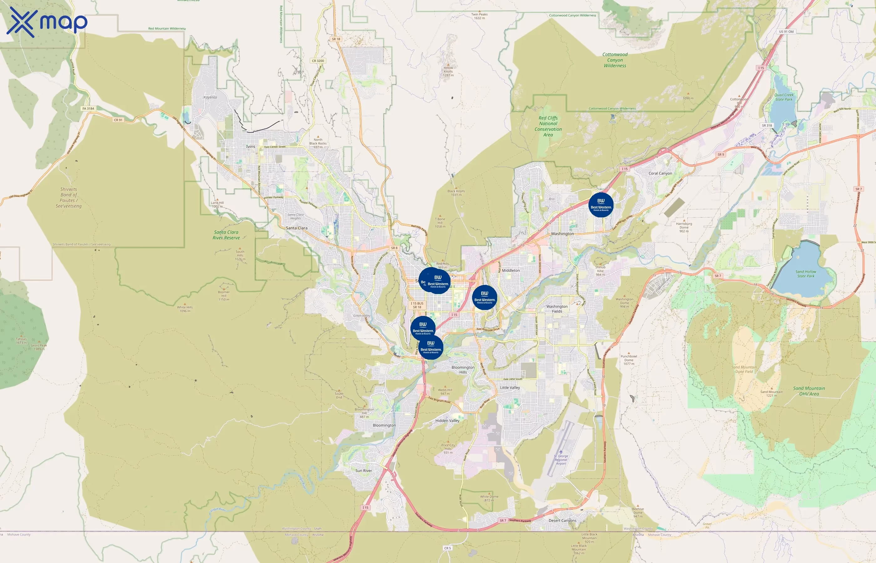 Best Western area coverage