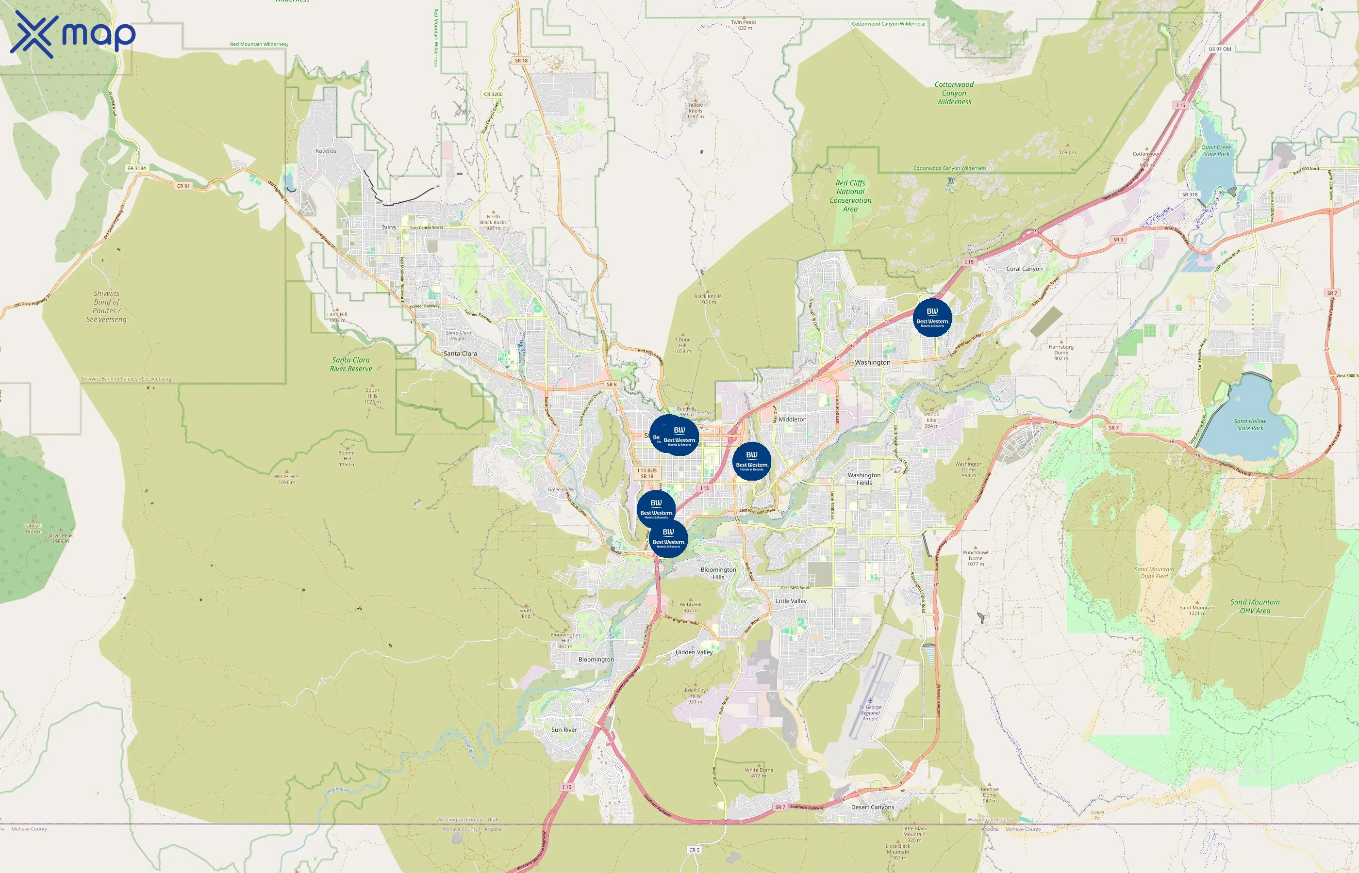 Best Western area coverage