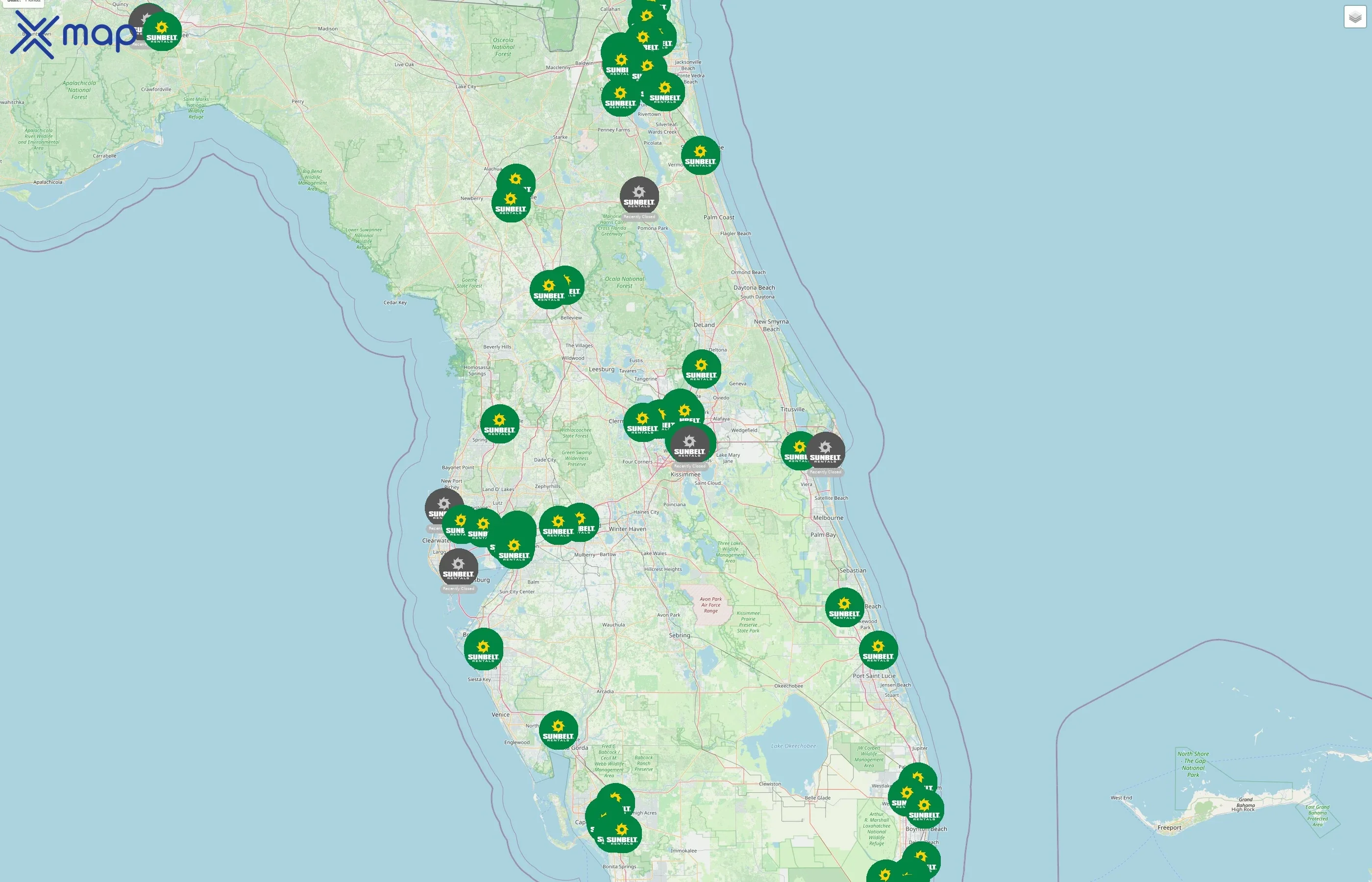 Sunbelt Rentals street hotspots