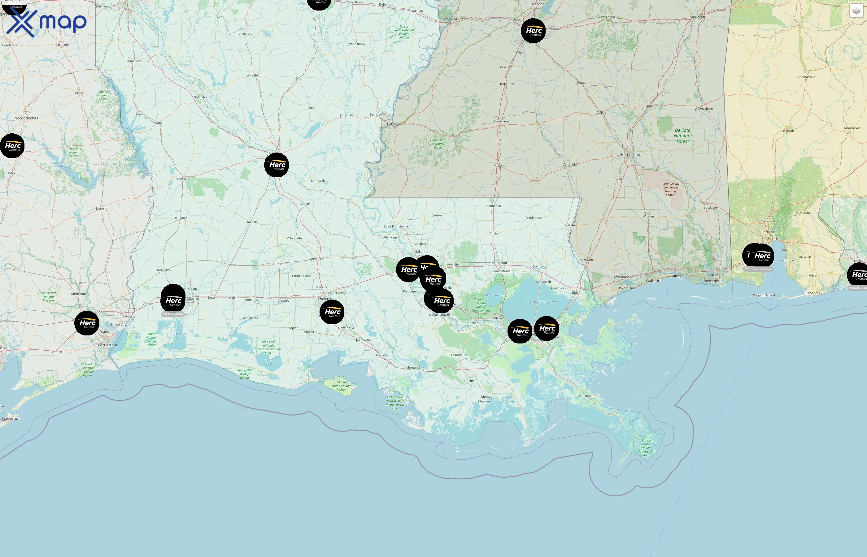 Herc Rentals street hotspots
