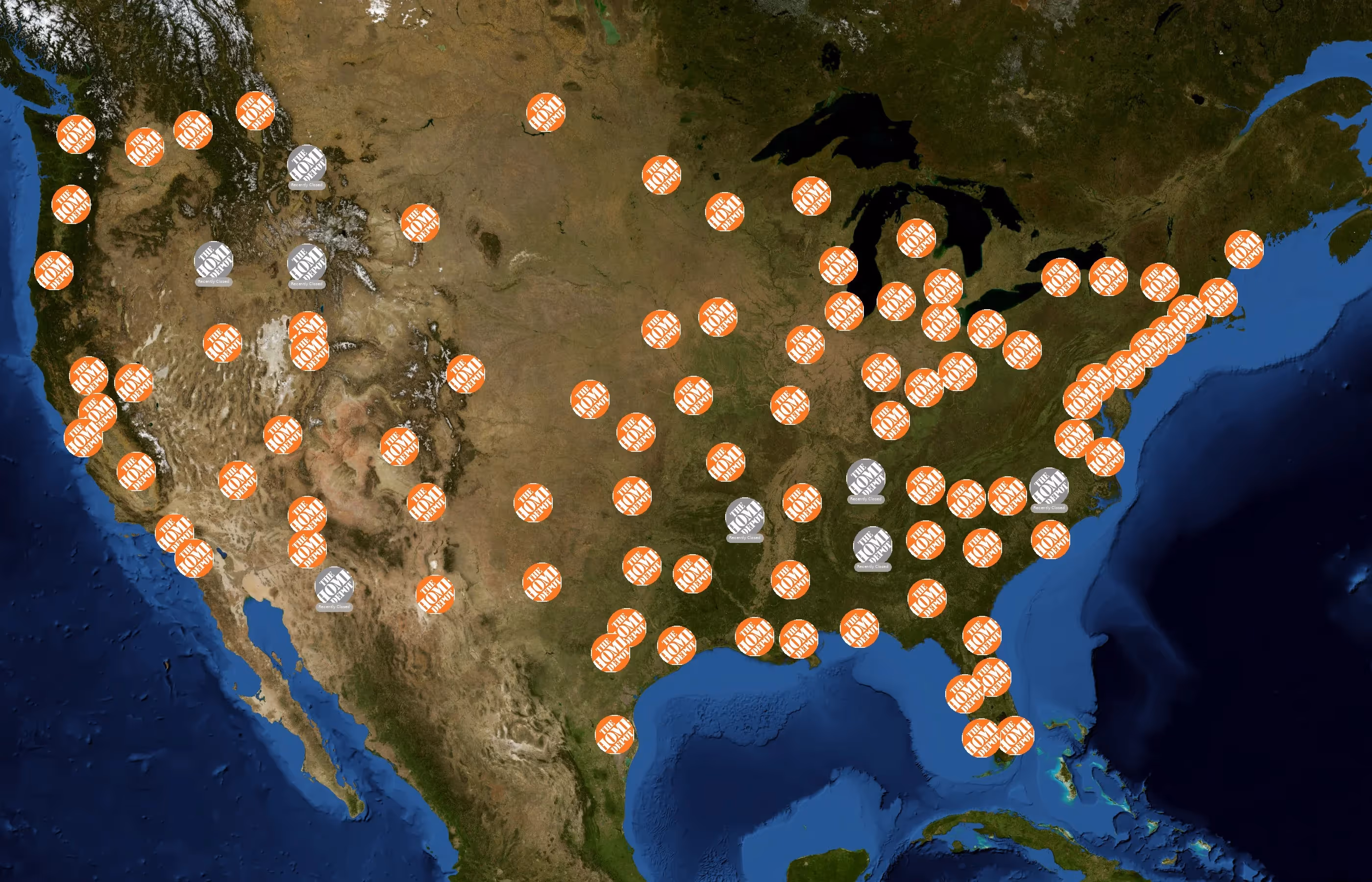 The Home Depot state distribution