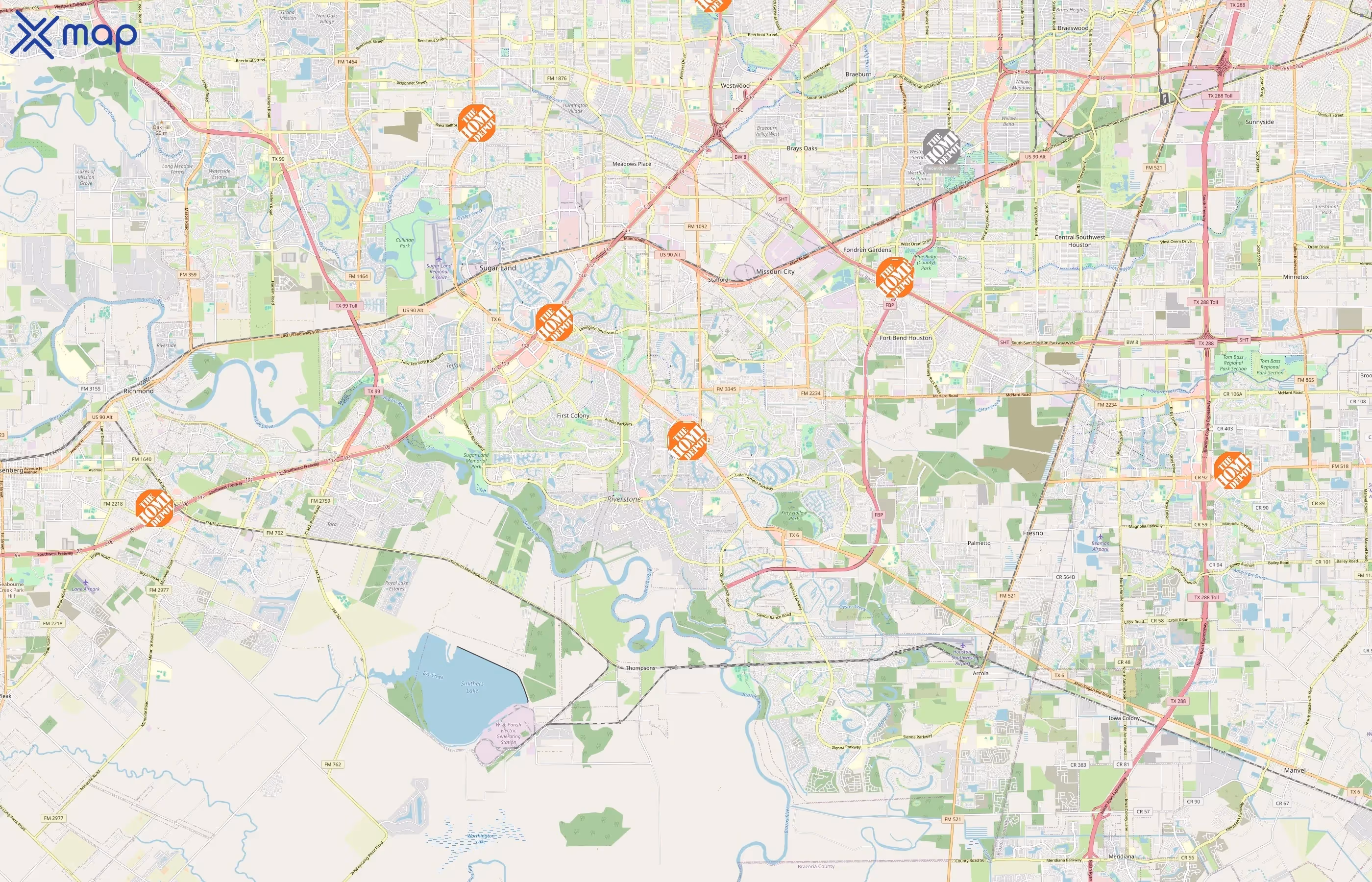 The Home Depot area coverage