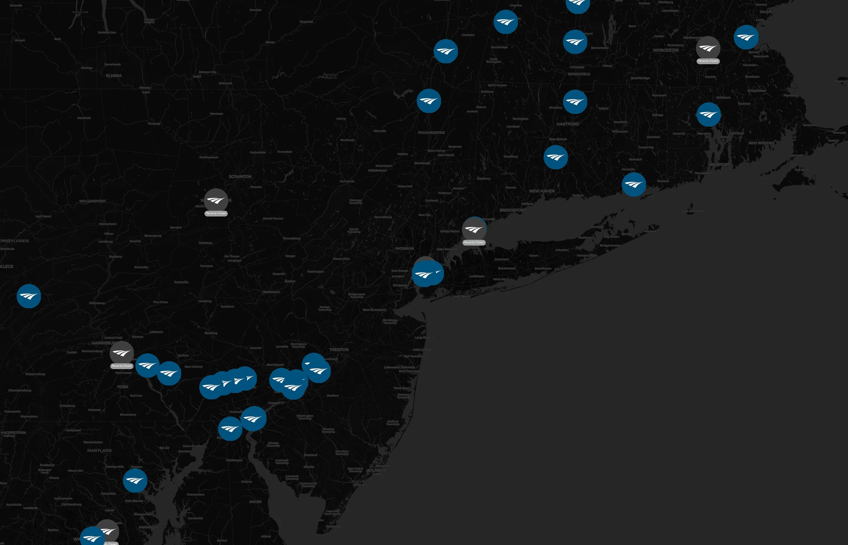 Amtrak city distribution