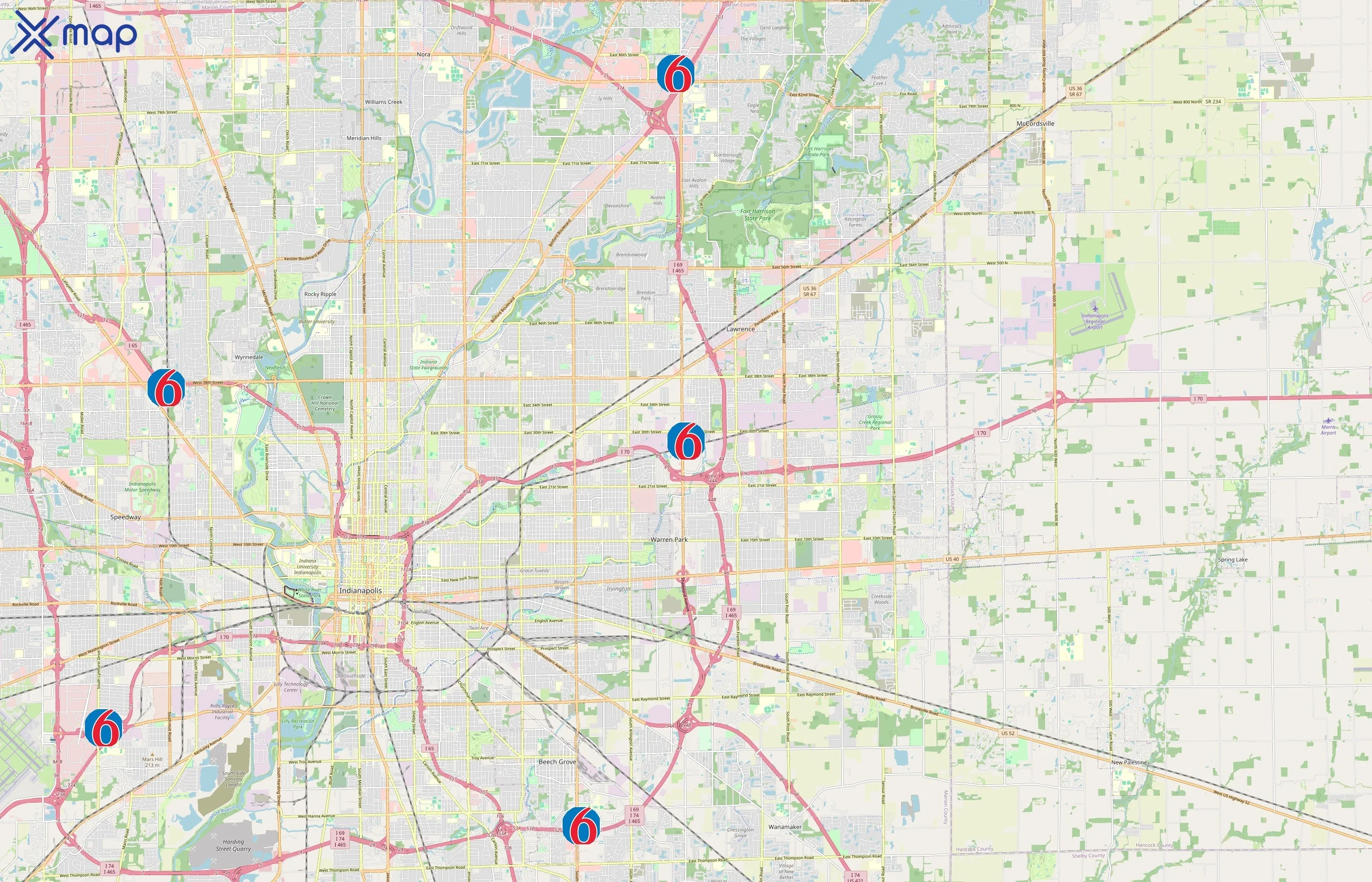 Motel 6 area coverage