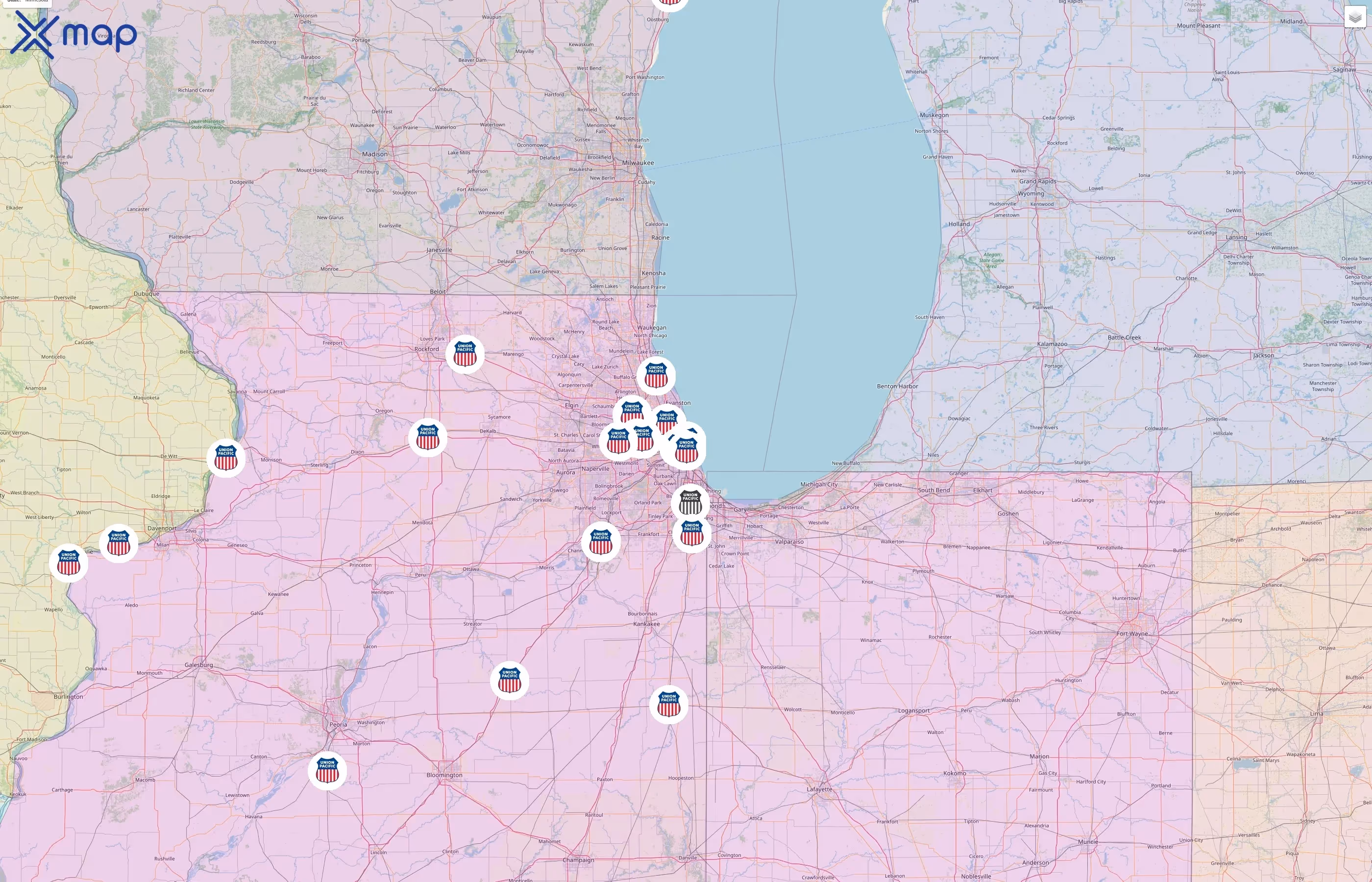 Union Pacific Railroad street hotspots