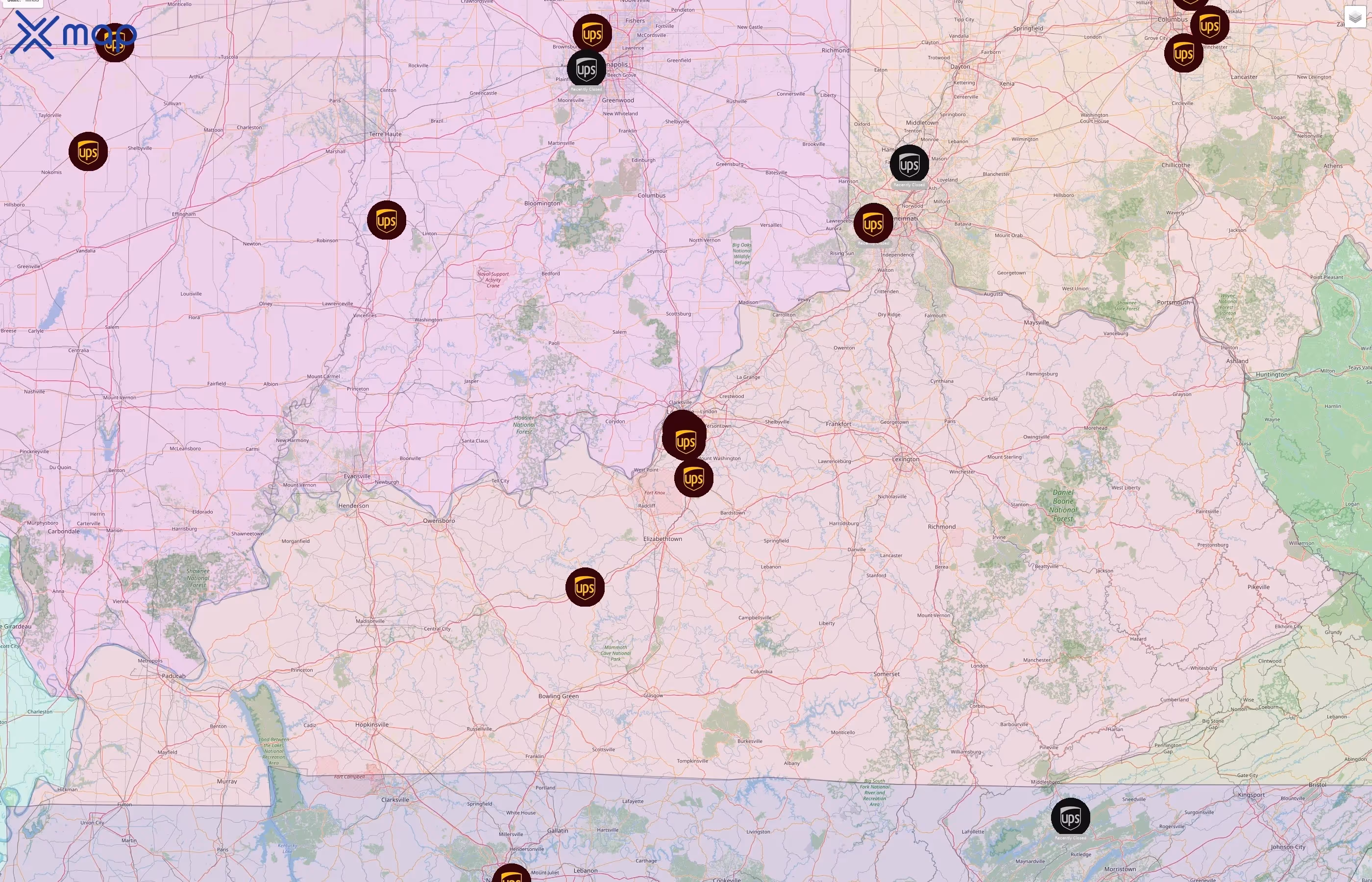 United Parcel Service street hotspots