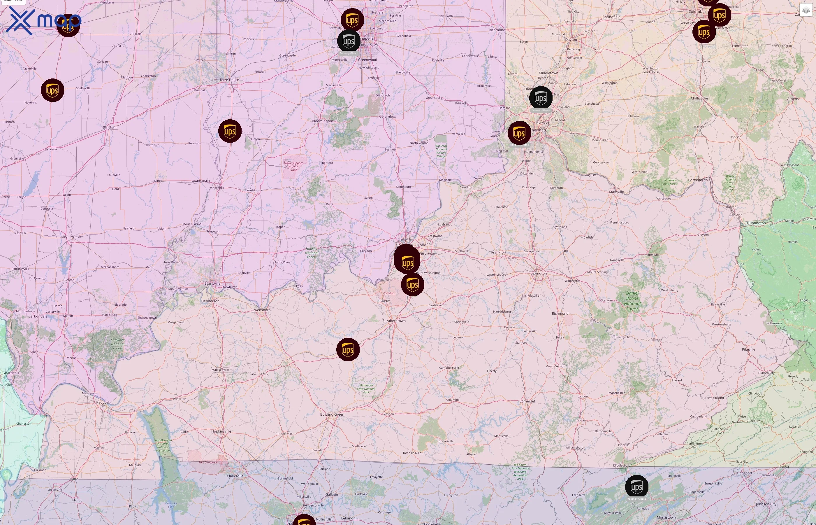 United Parcel Service street hotspots