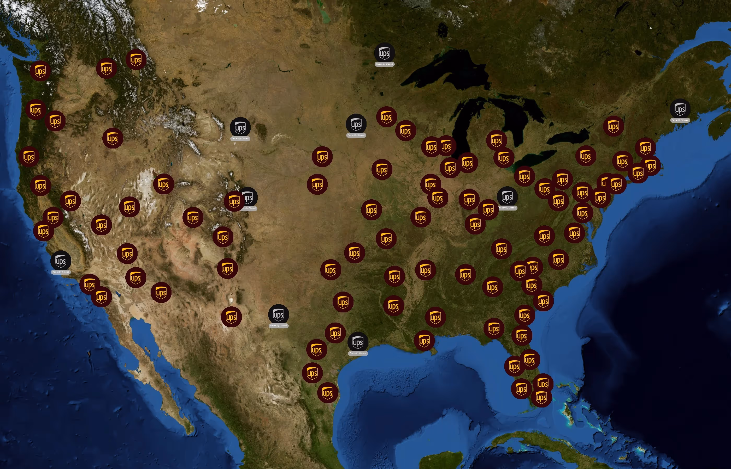 United Parcel Service state distribution