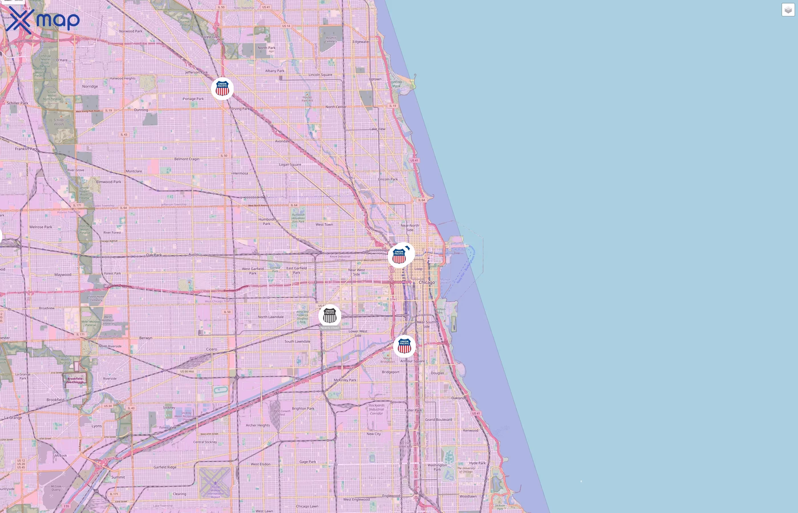 Union Pacific Railroad traffic data