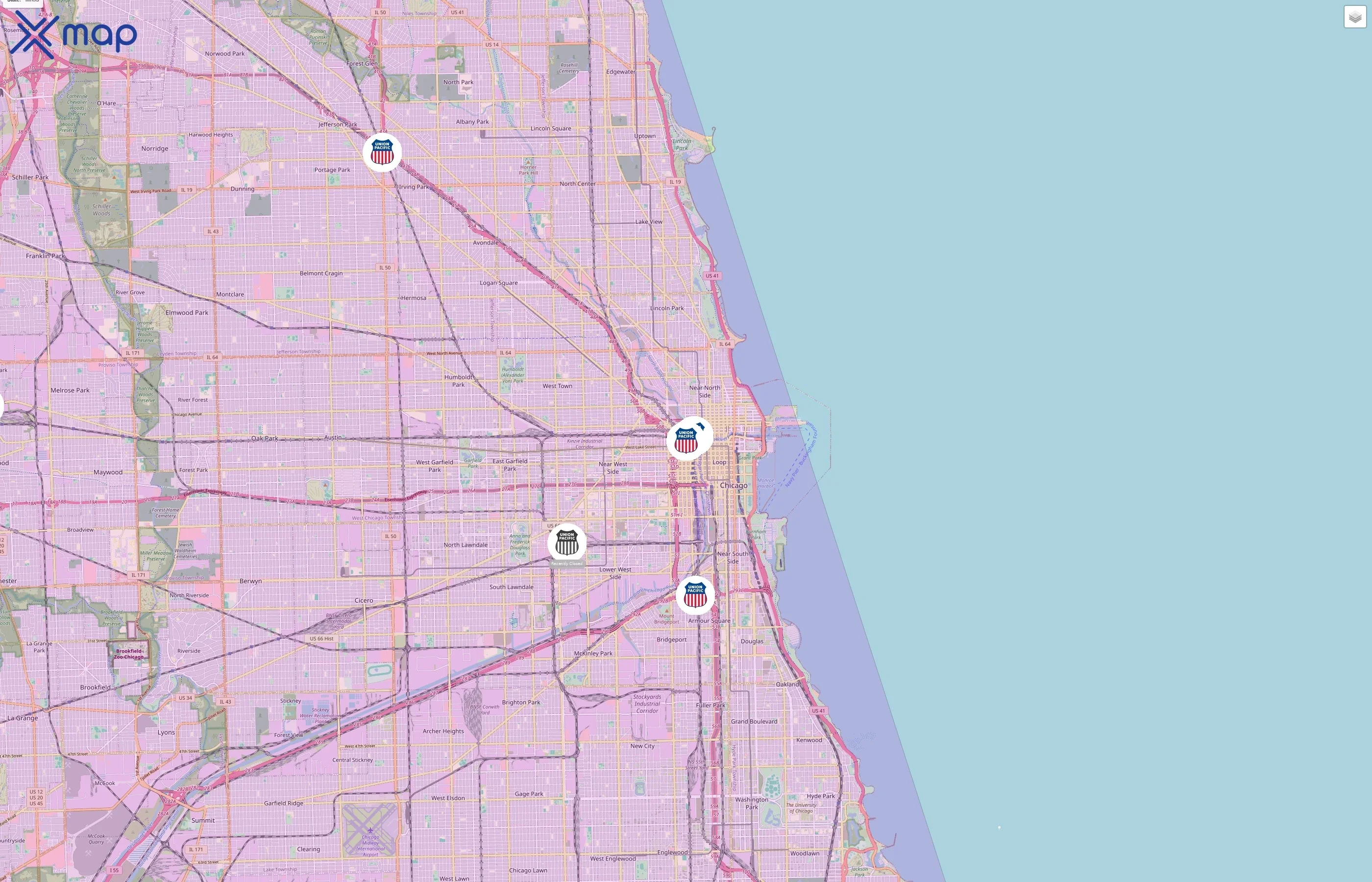 Union Pacific Railroad traffic data