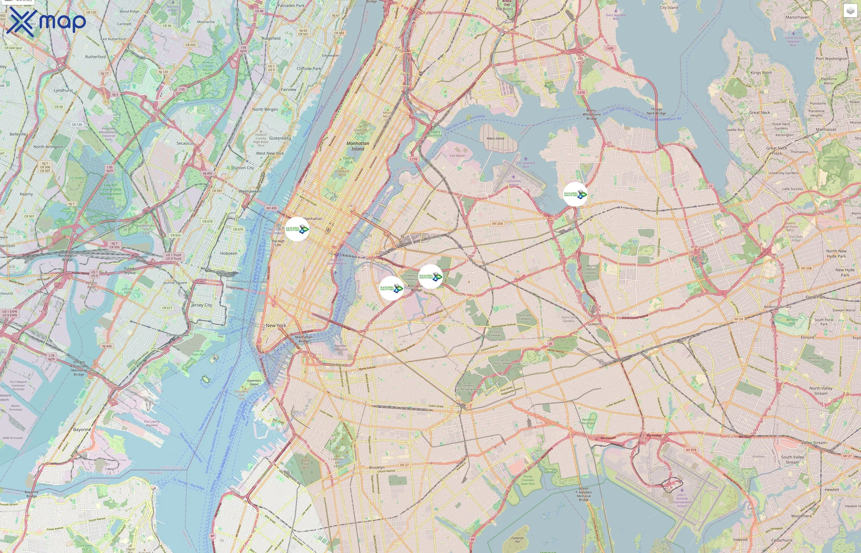 A2 Global Shipping traffic data