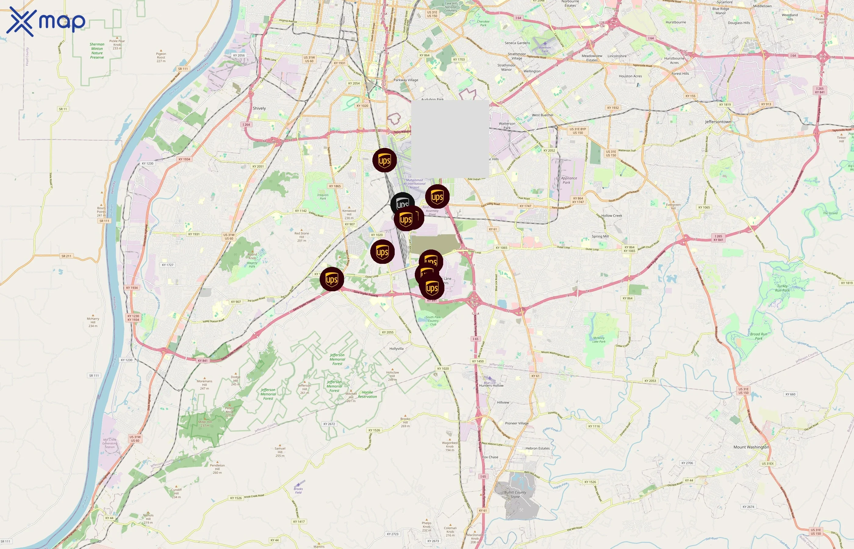 United Parcel Service area coverage