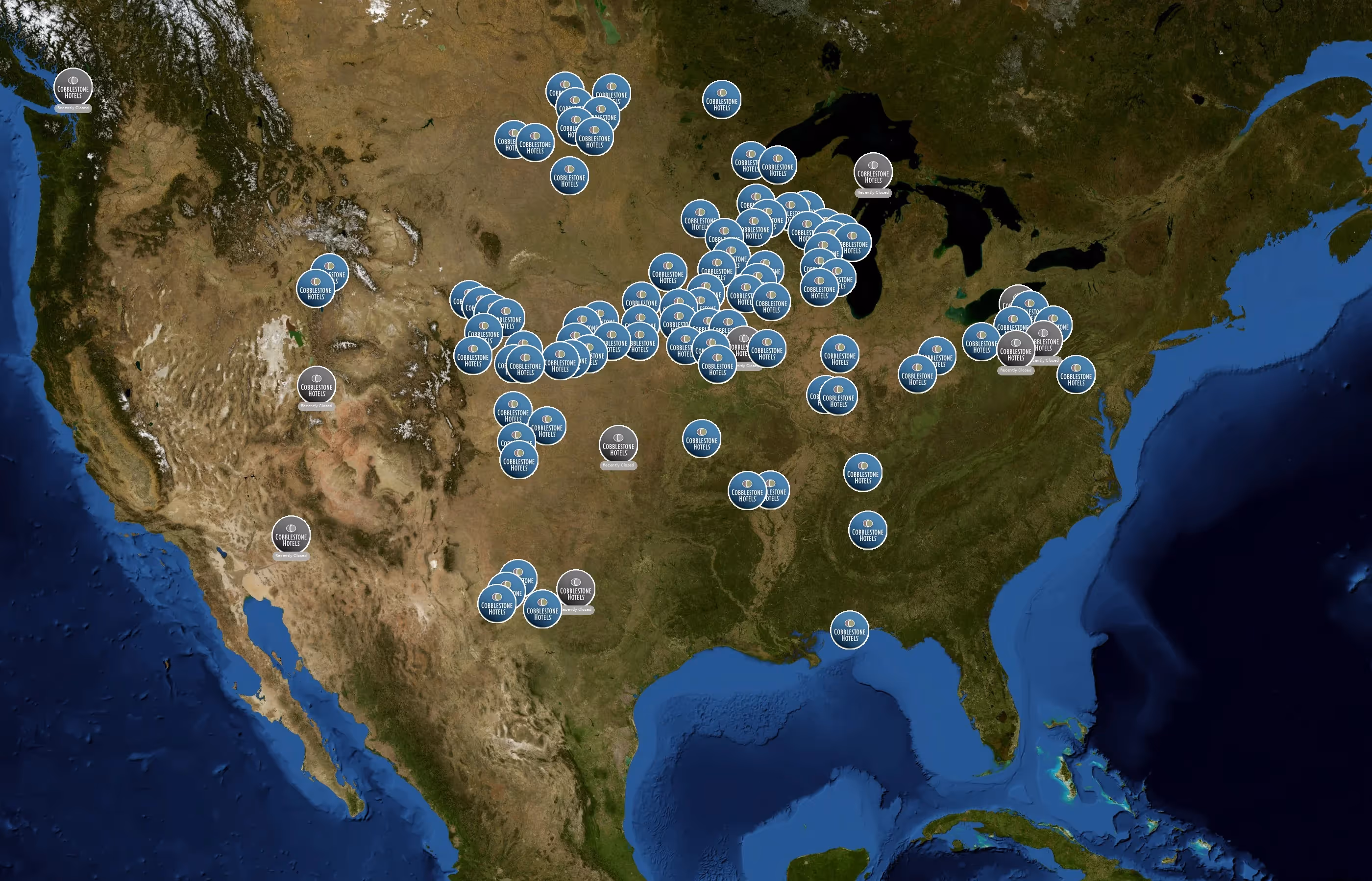 Cobblestone Hotels state distribution