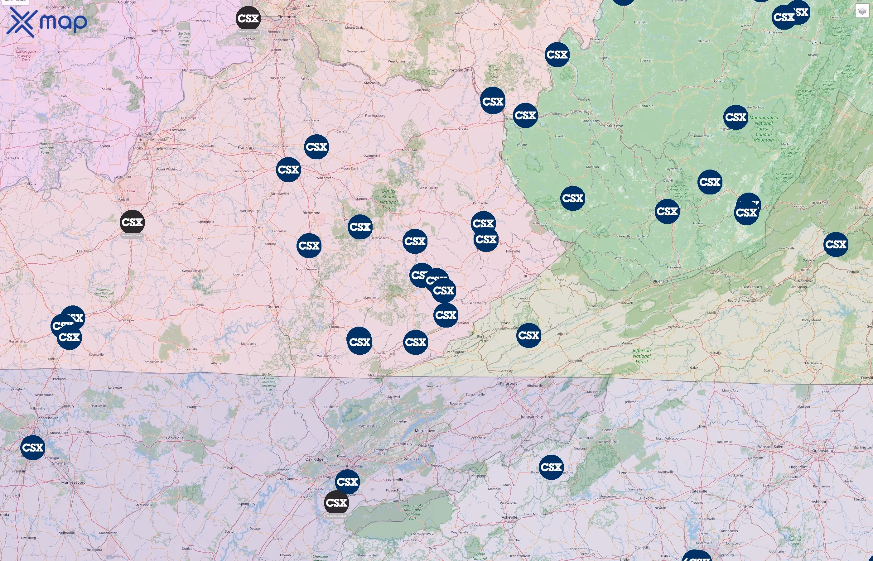CSX Transportation street hotspots