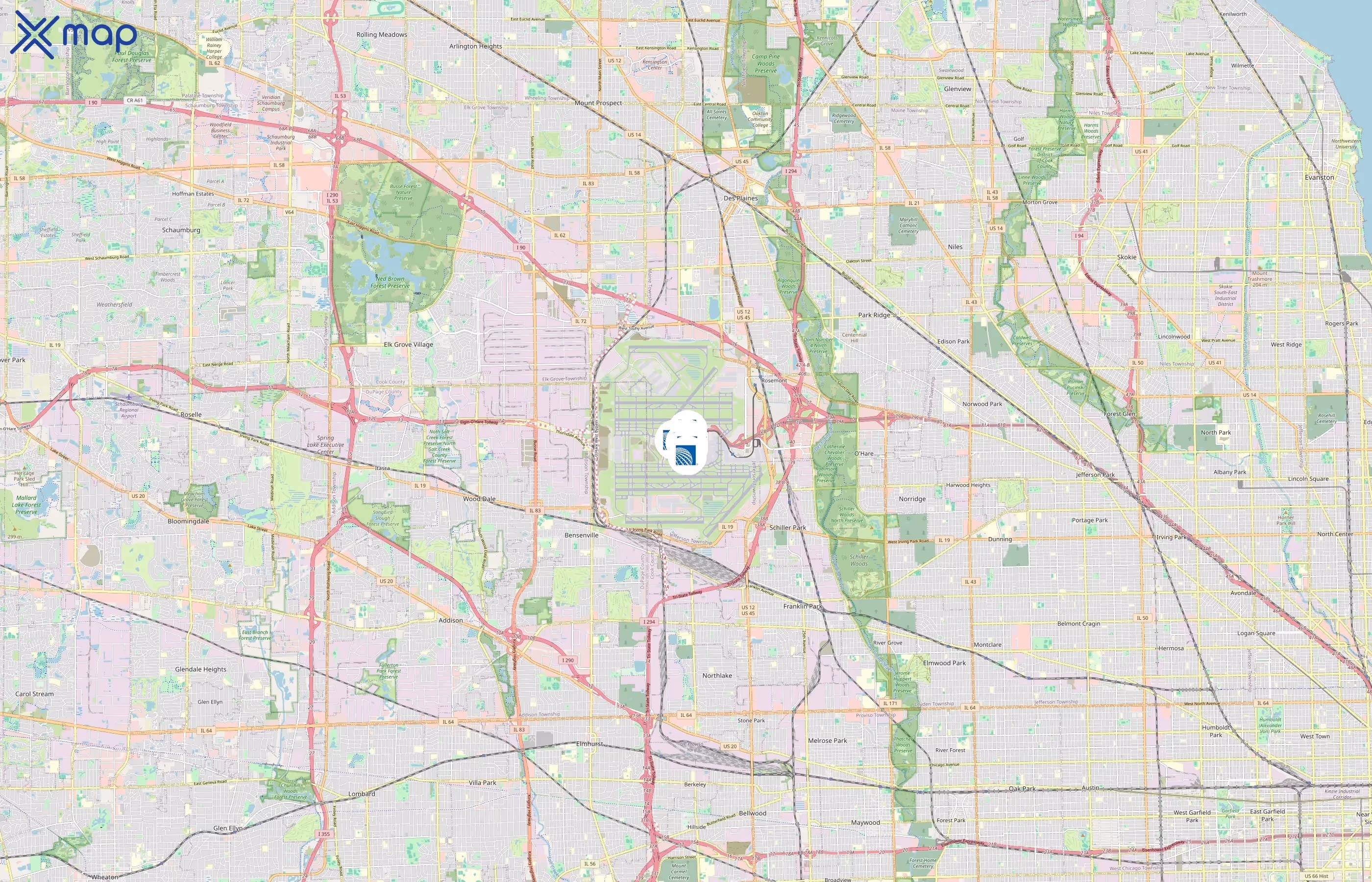 United Airlines area coverage