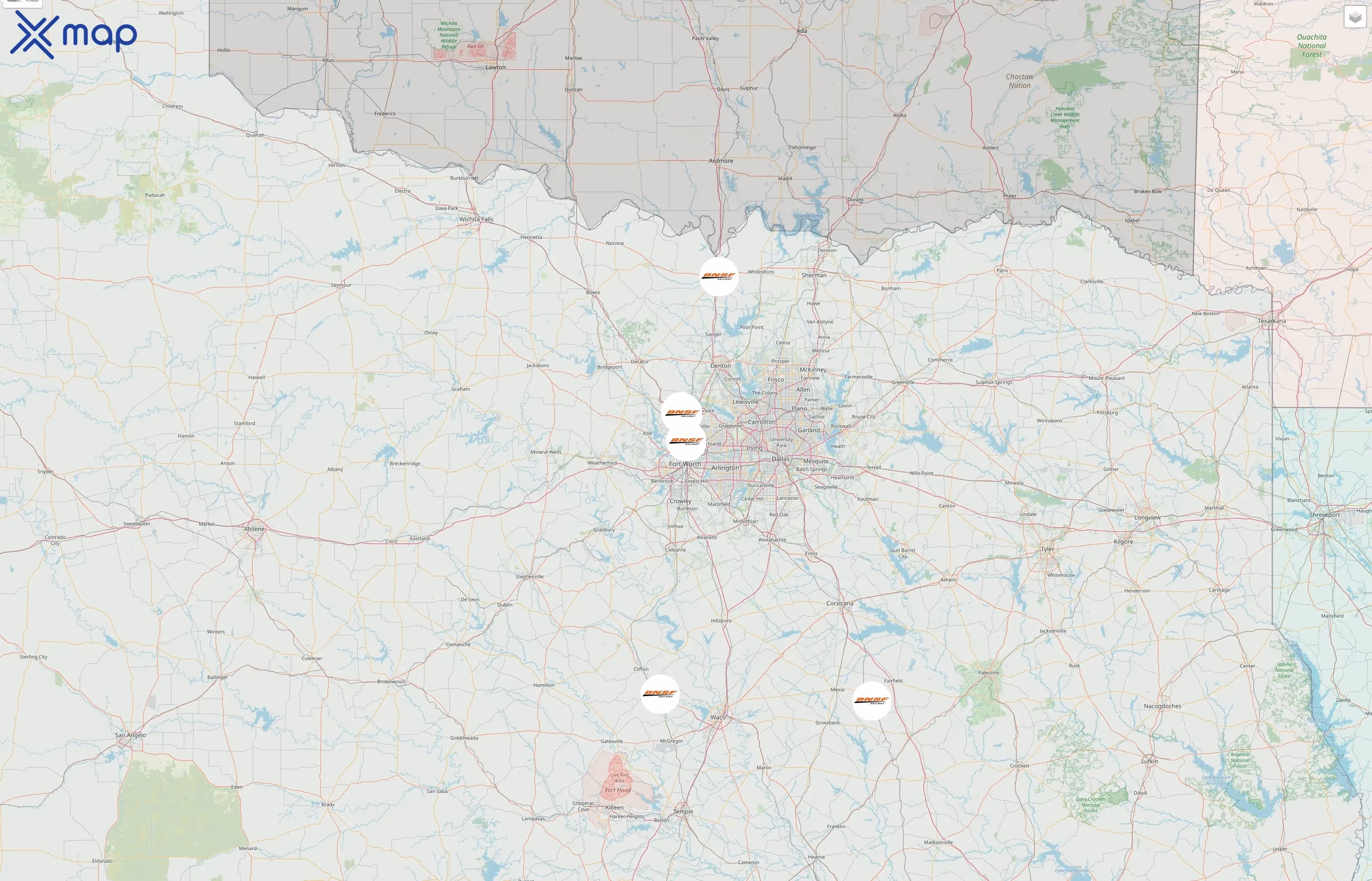 BNSF Railway street hotspots