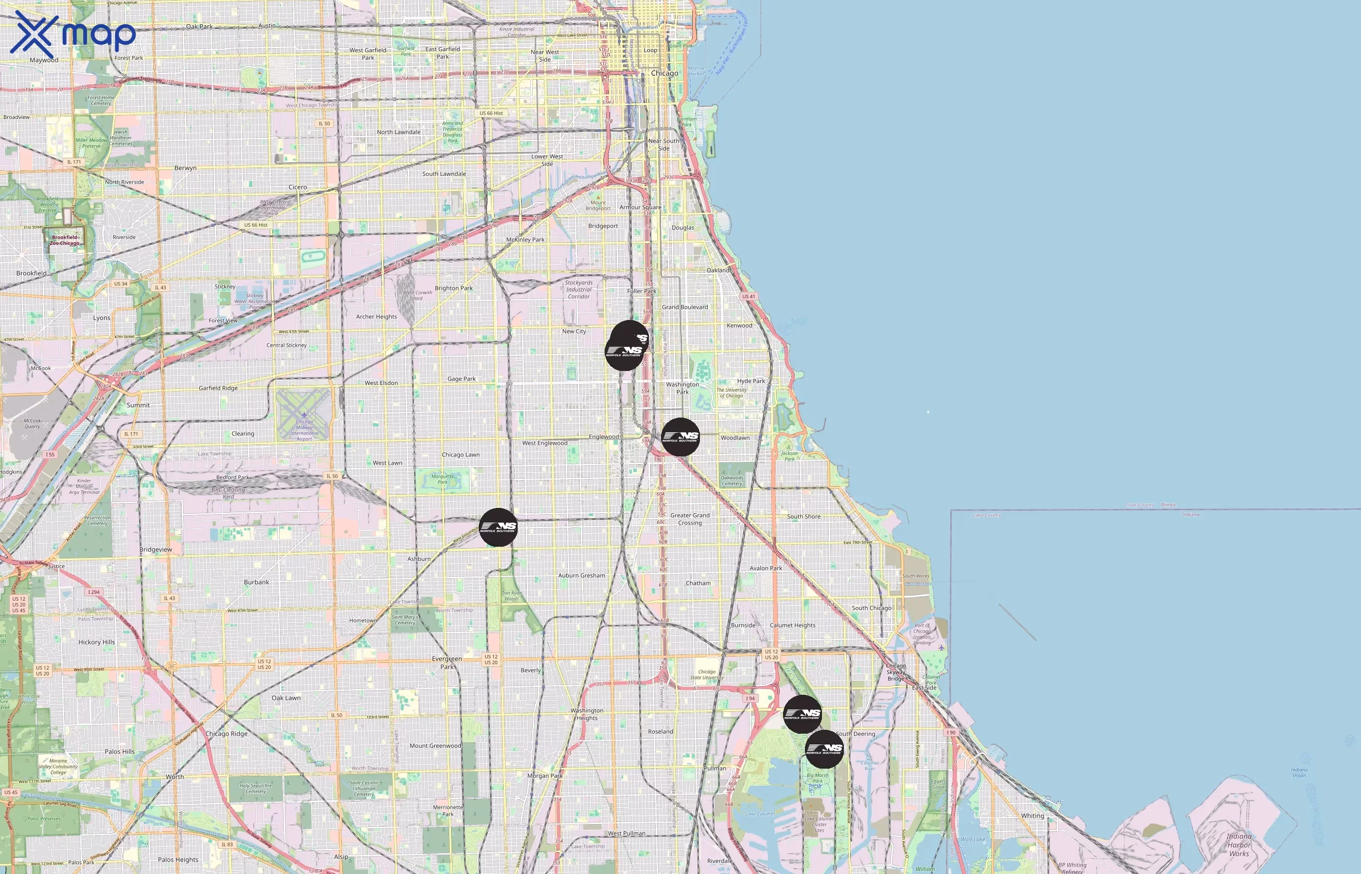 Norfolk Southern area coverage