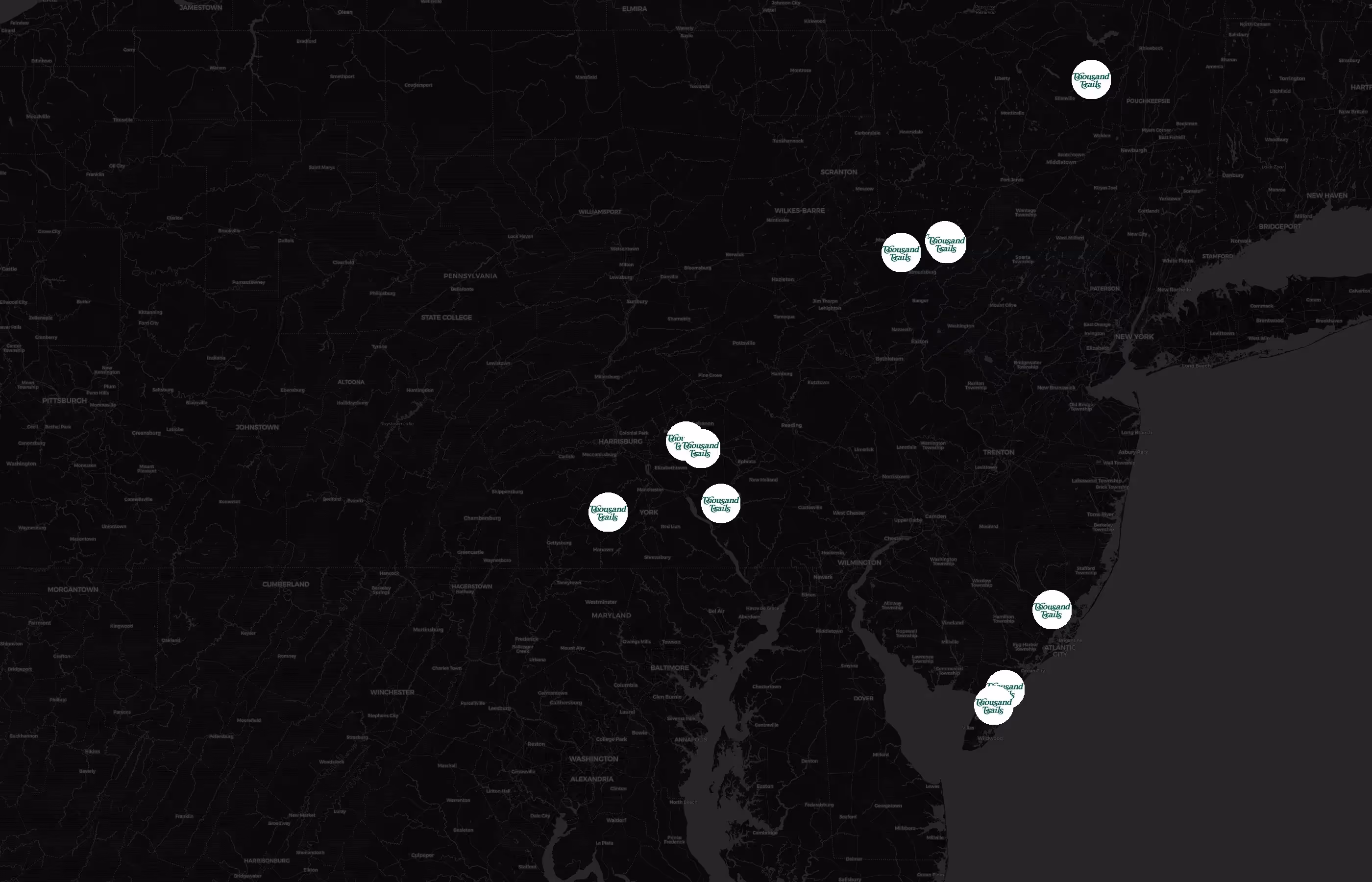 Thousand Trails city distribution