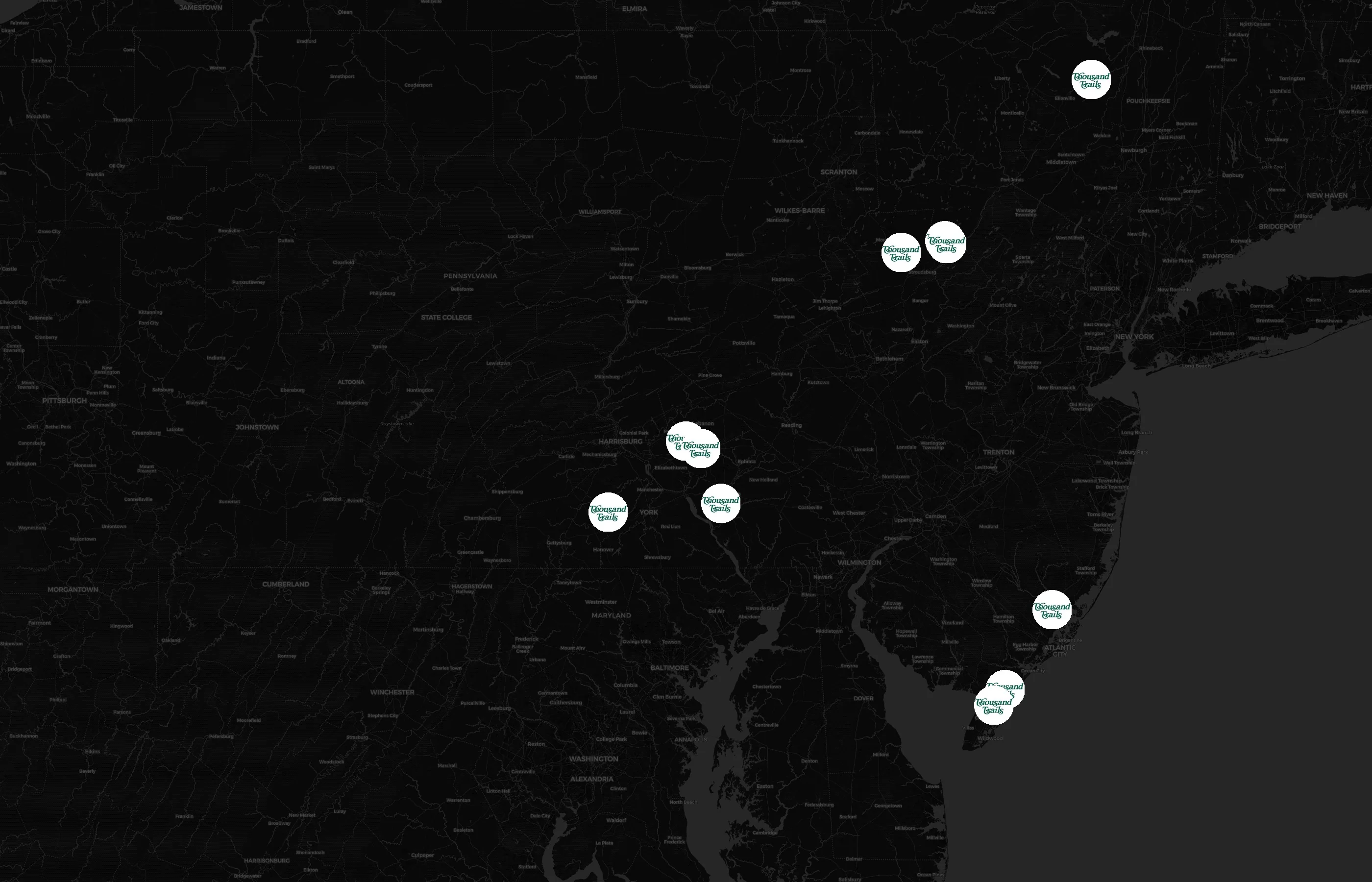 Thousand Trails city distribution