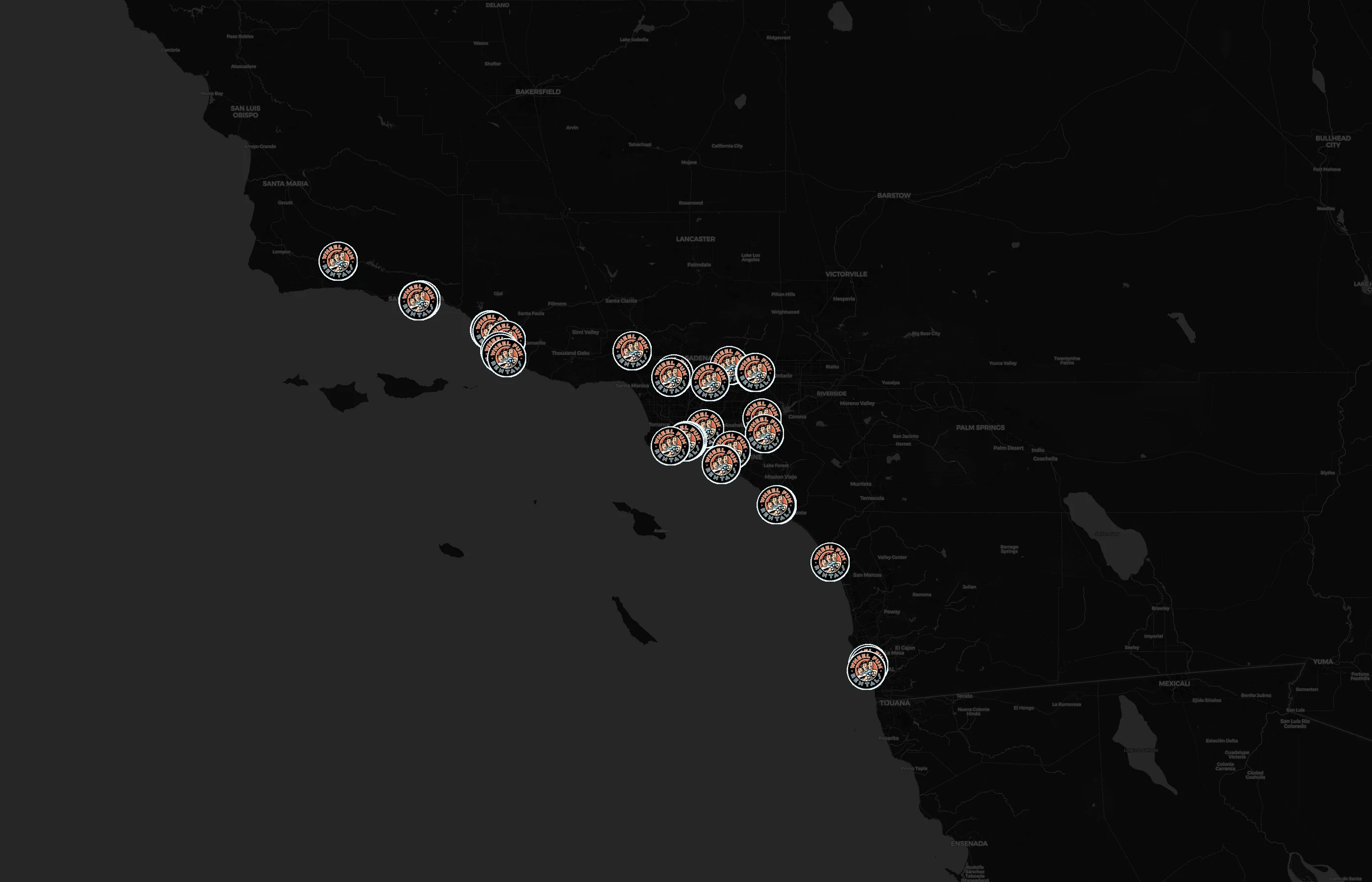 Wheel Fun Rentals city distribution