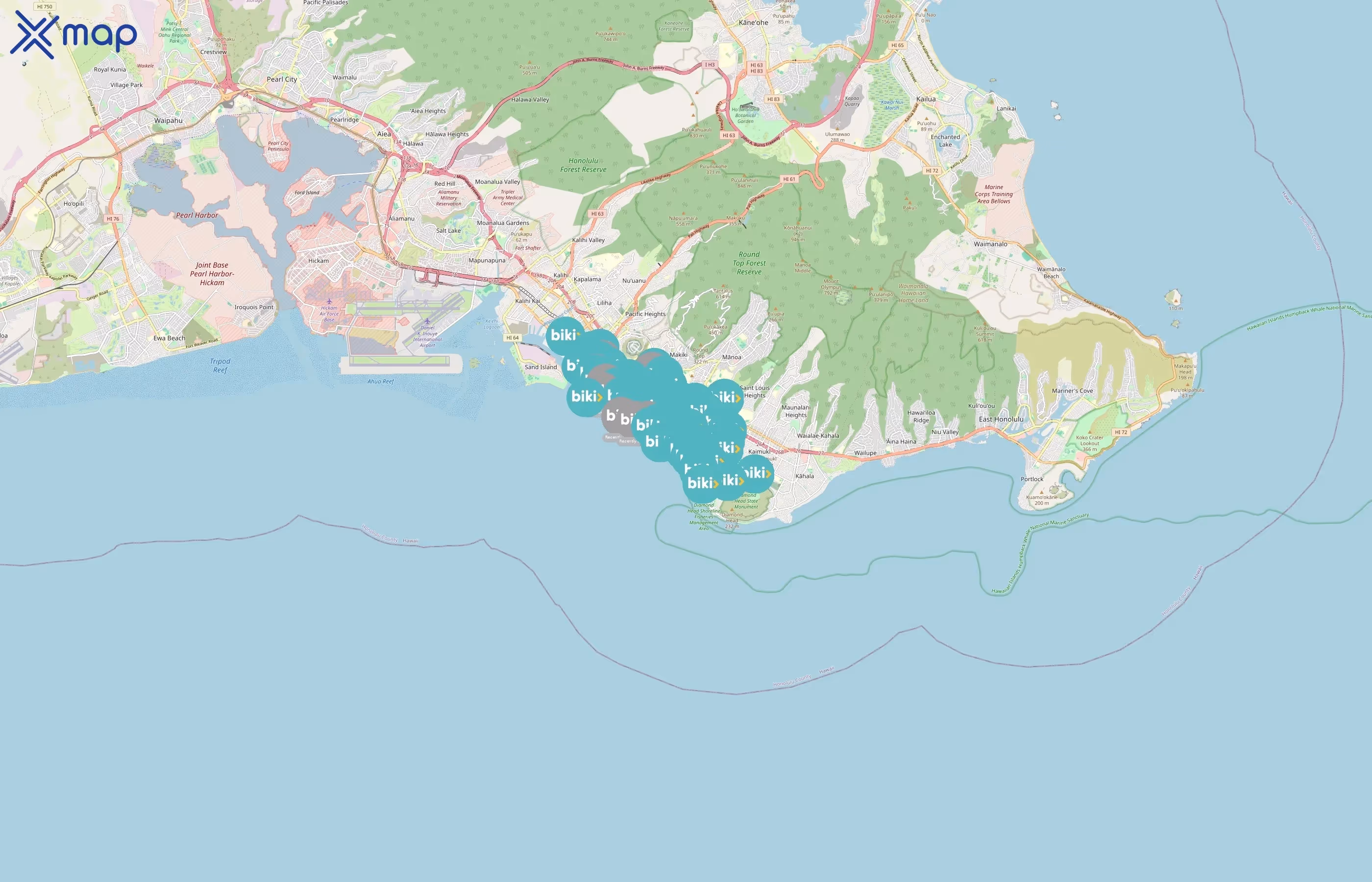 Biki area coverage