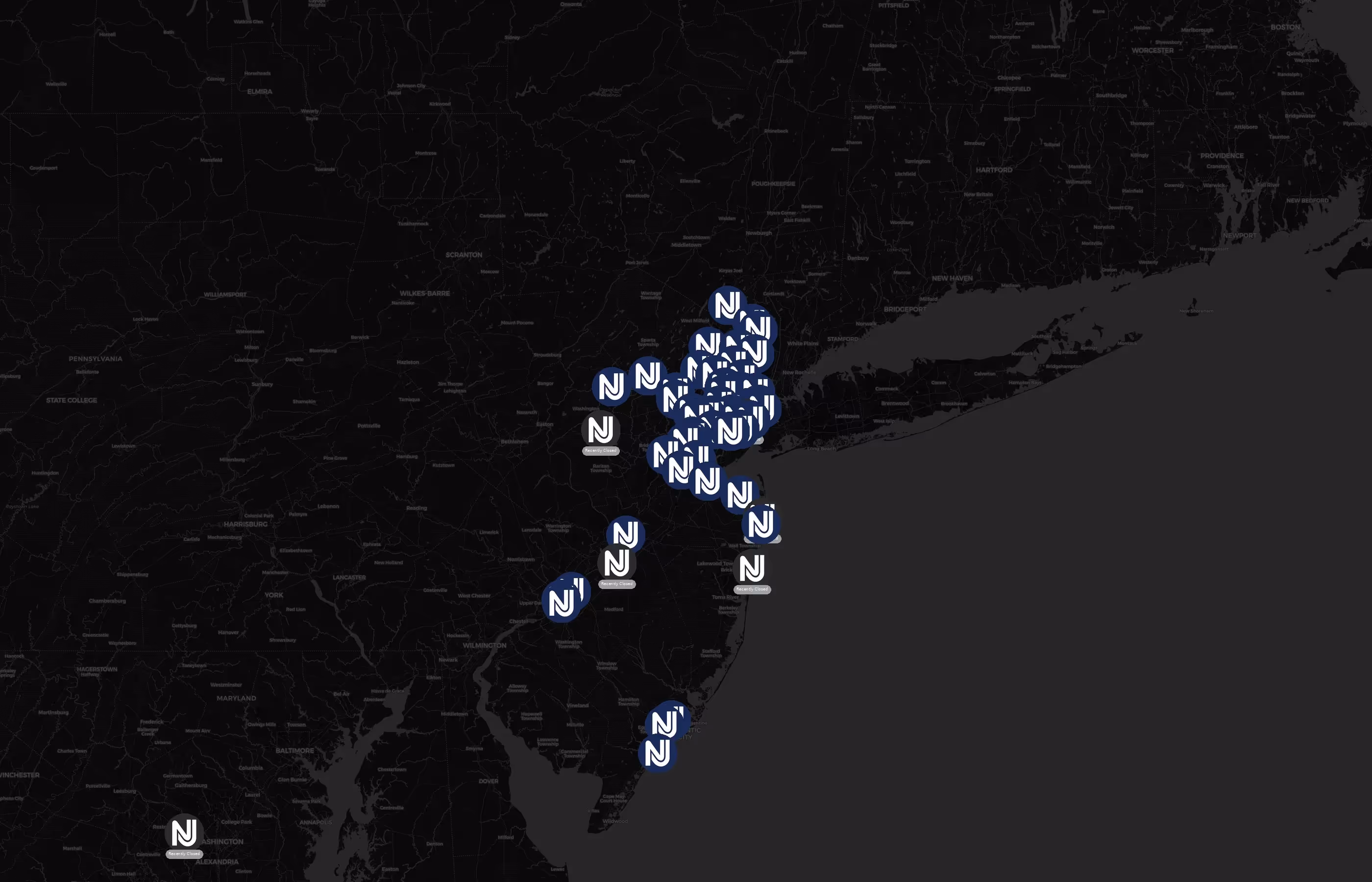 NJ Transit city distribution