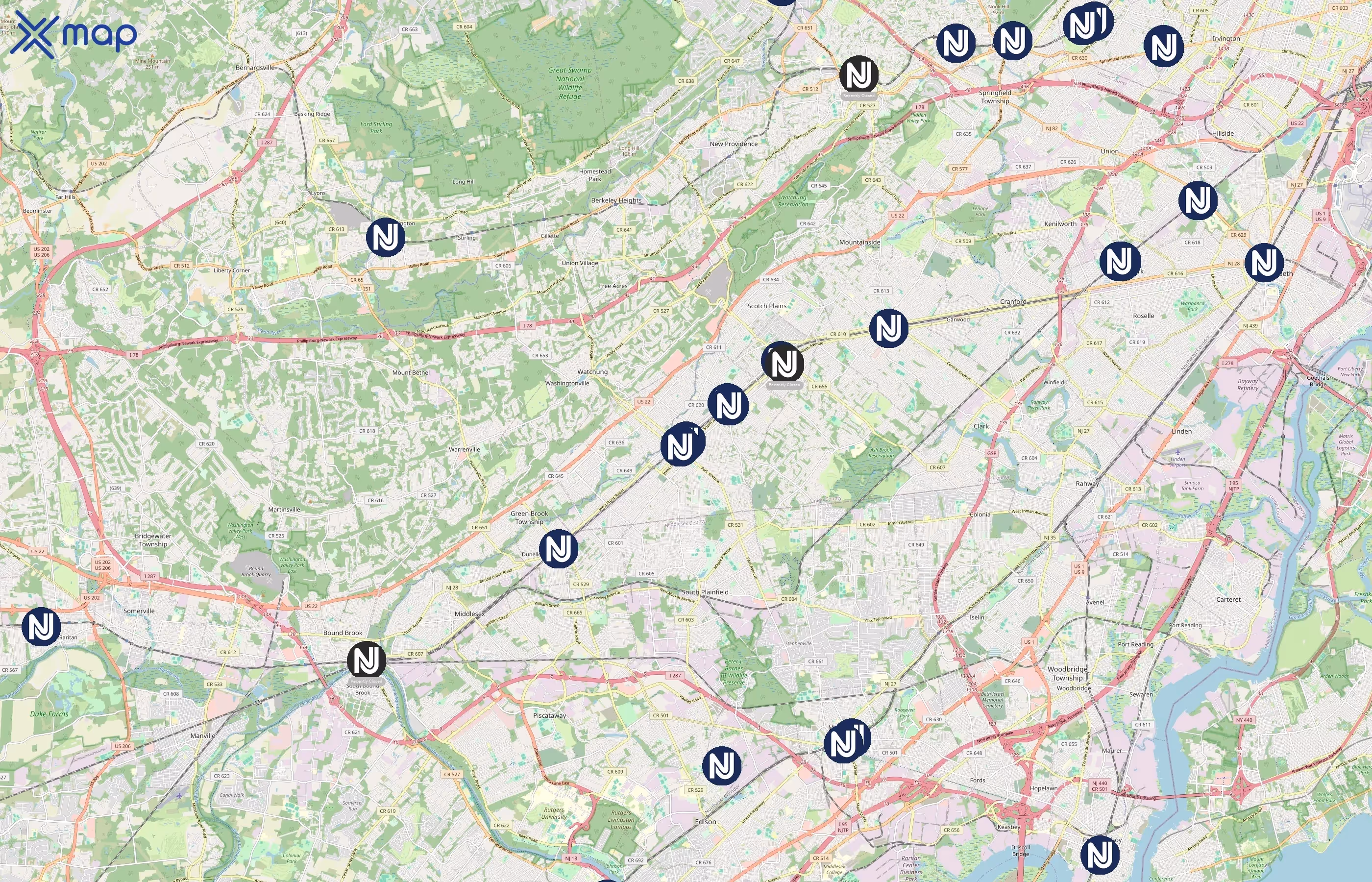 NJ Transit area coverage