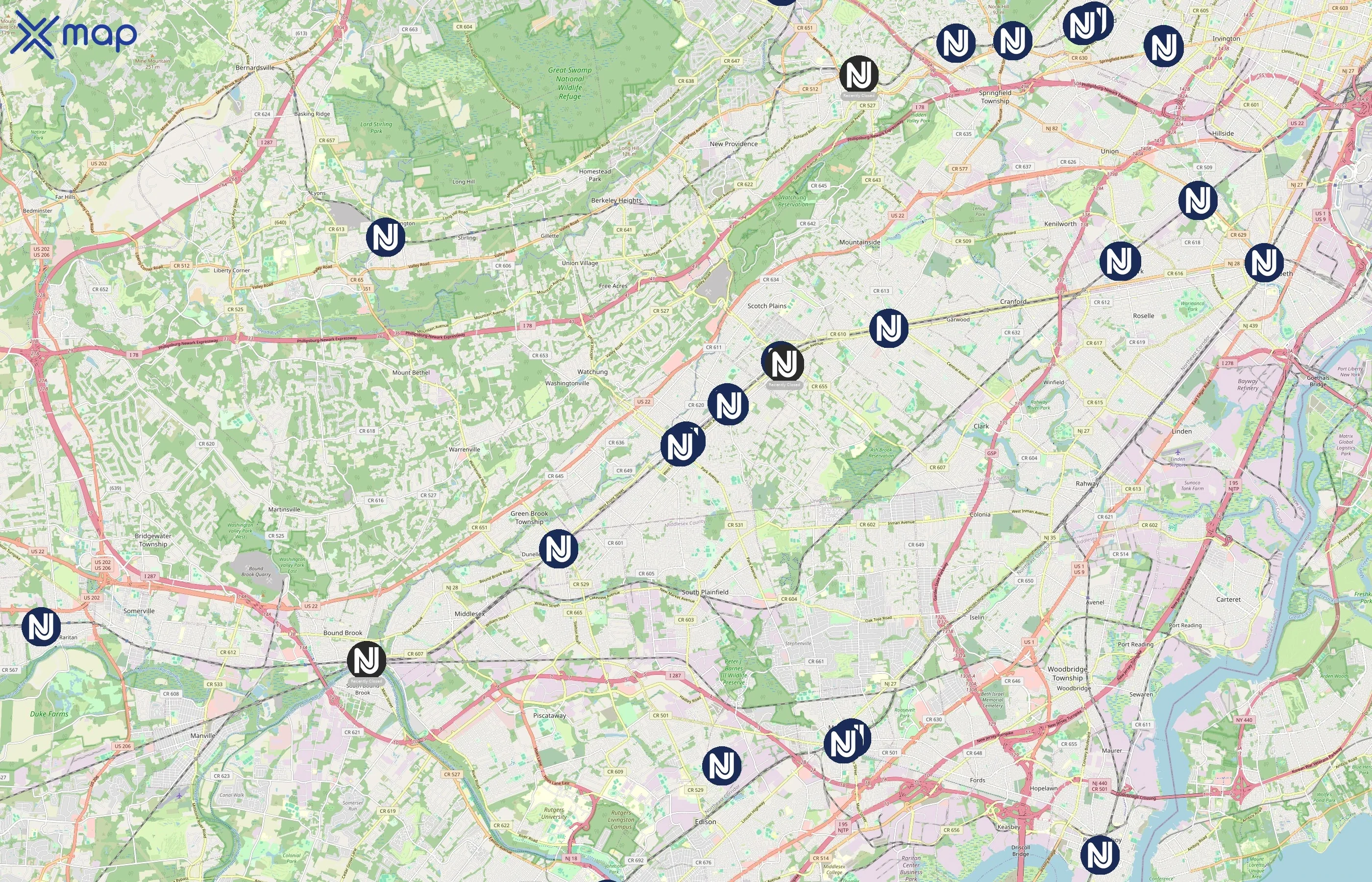 NJ Transit area coverage