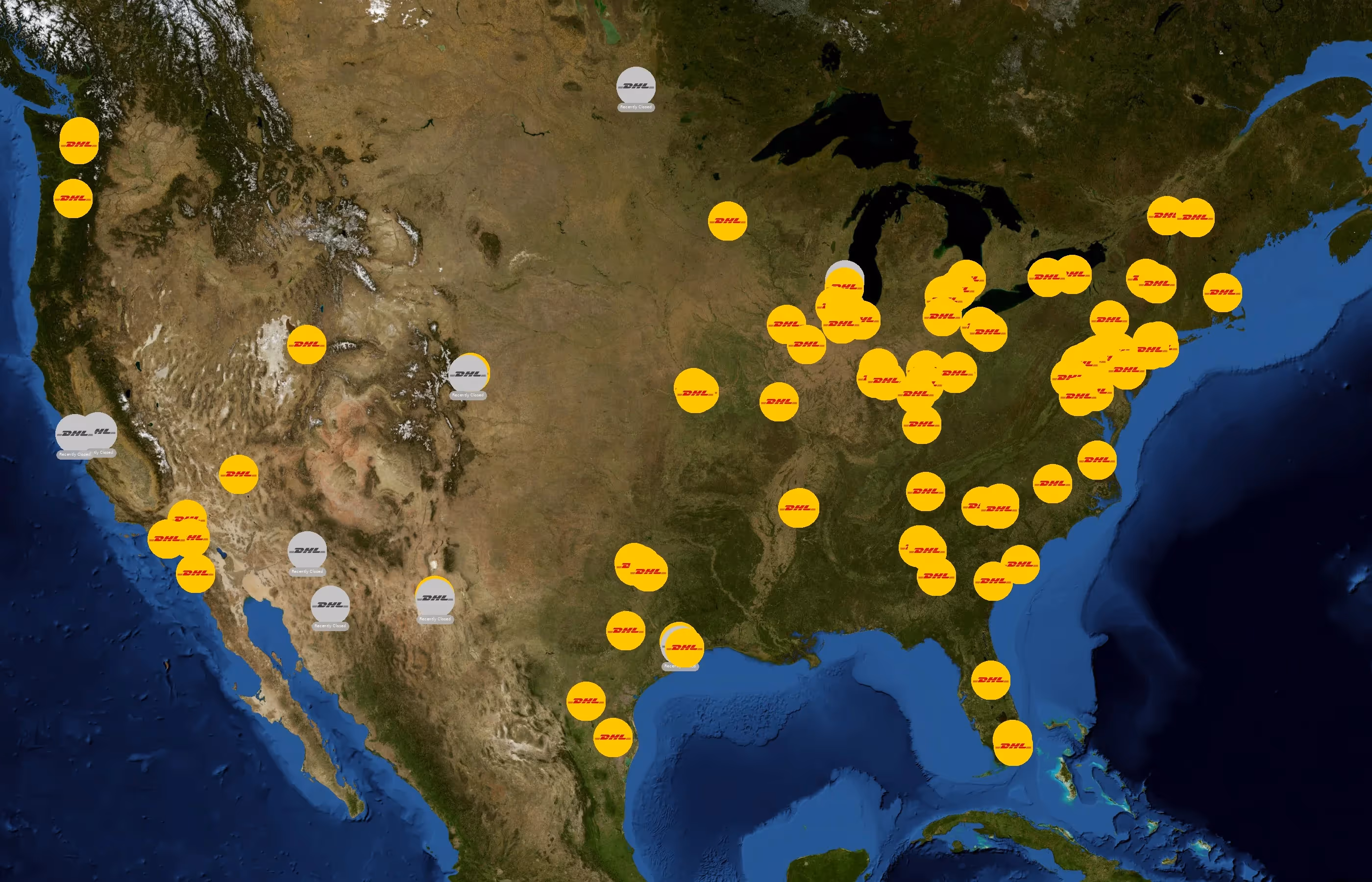 DHL state distribution