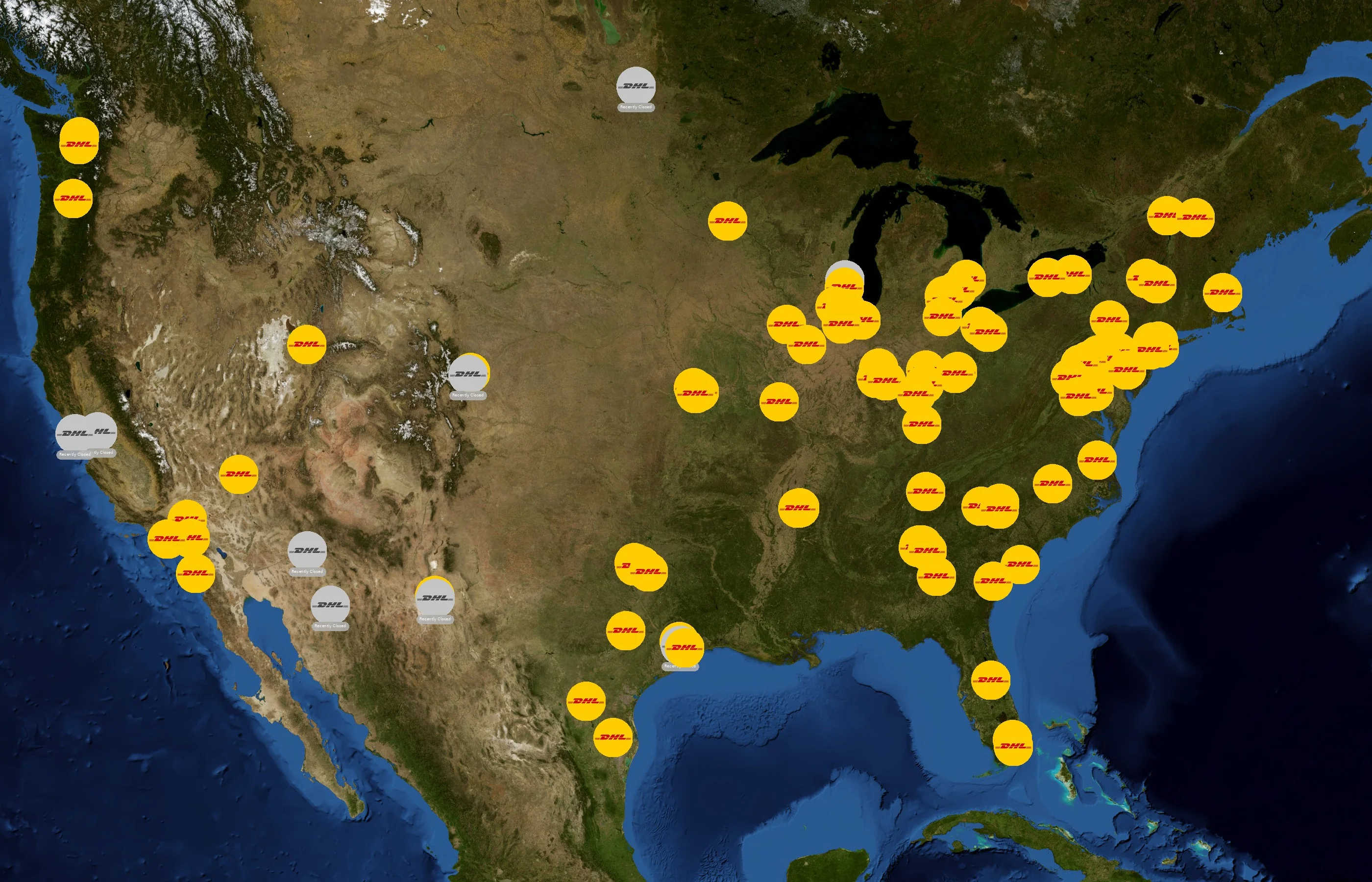DHL state distribution