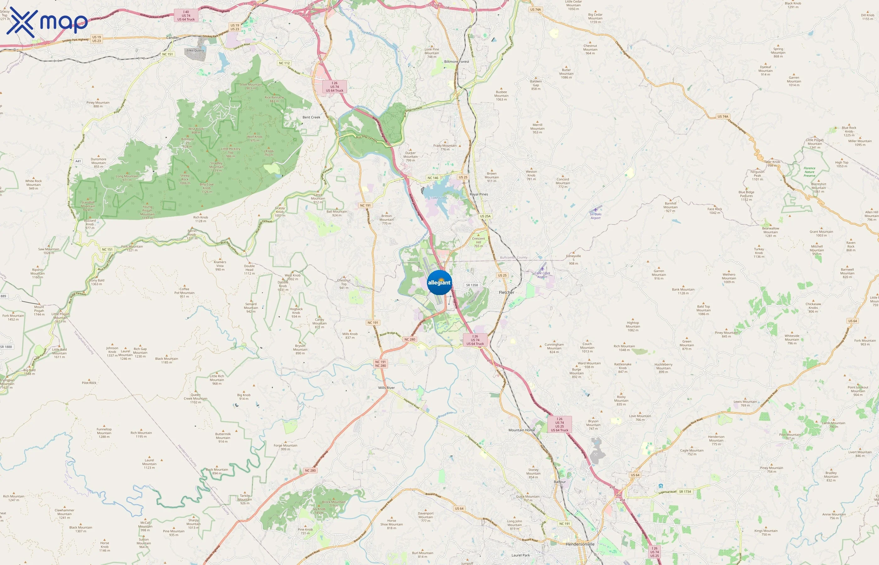 Allegiant Air area coverage