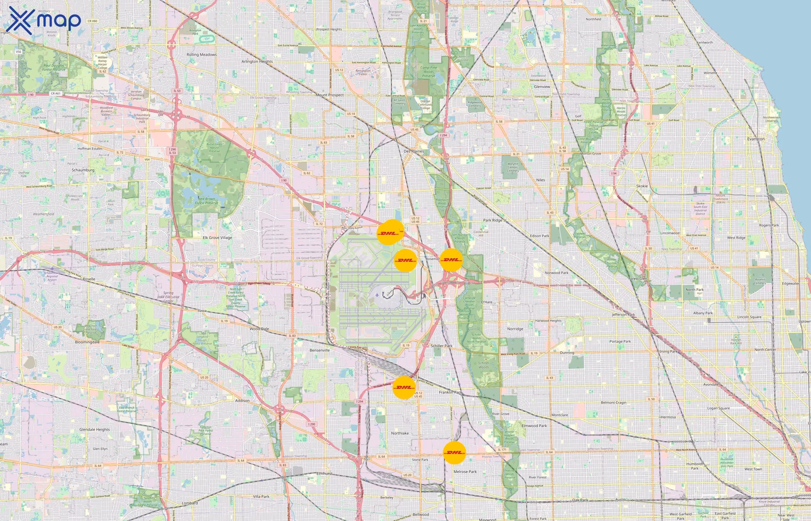 DHL area coverage