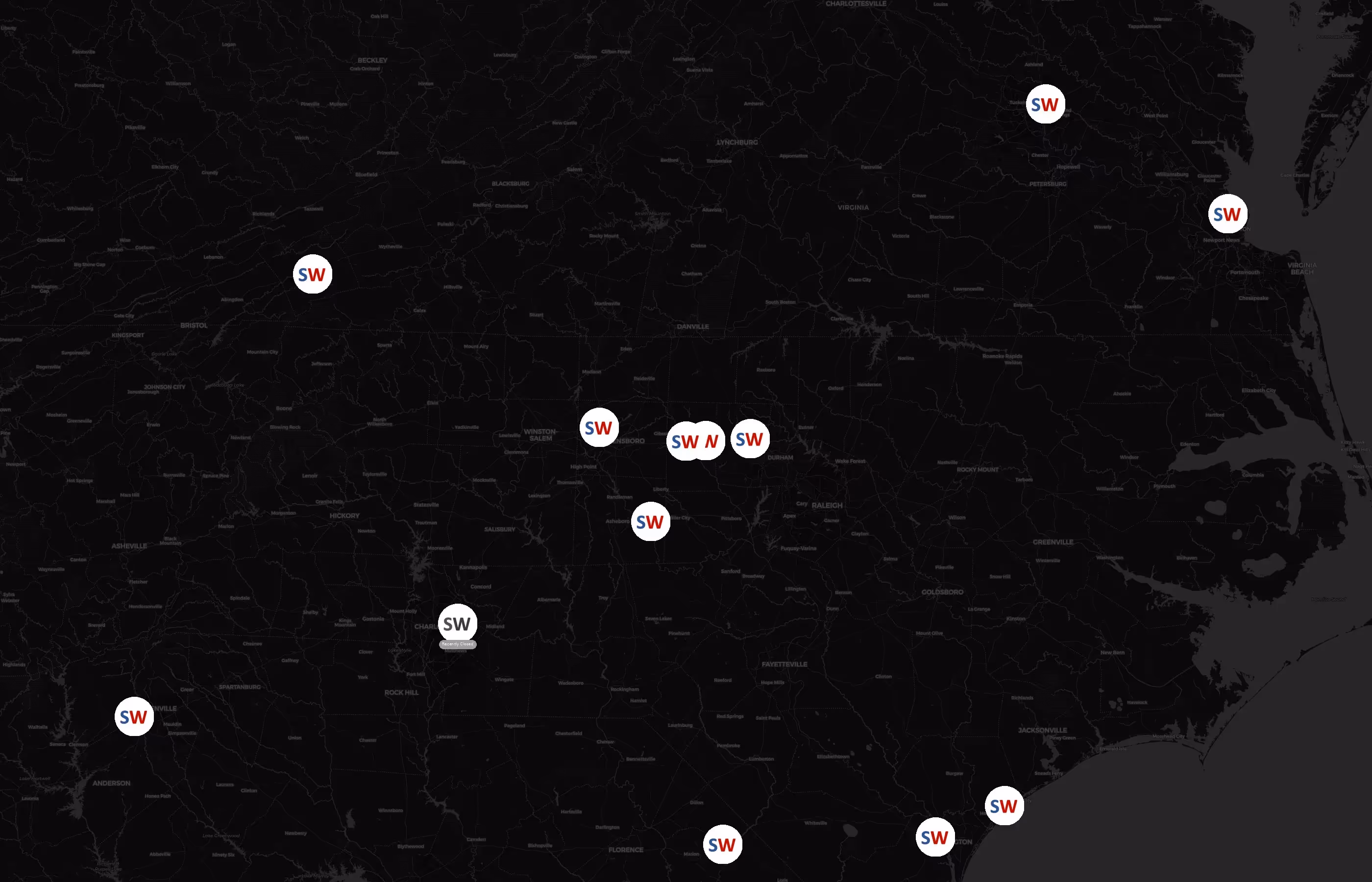 Space Walk city distribution