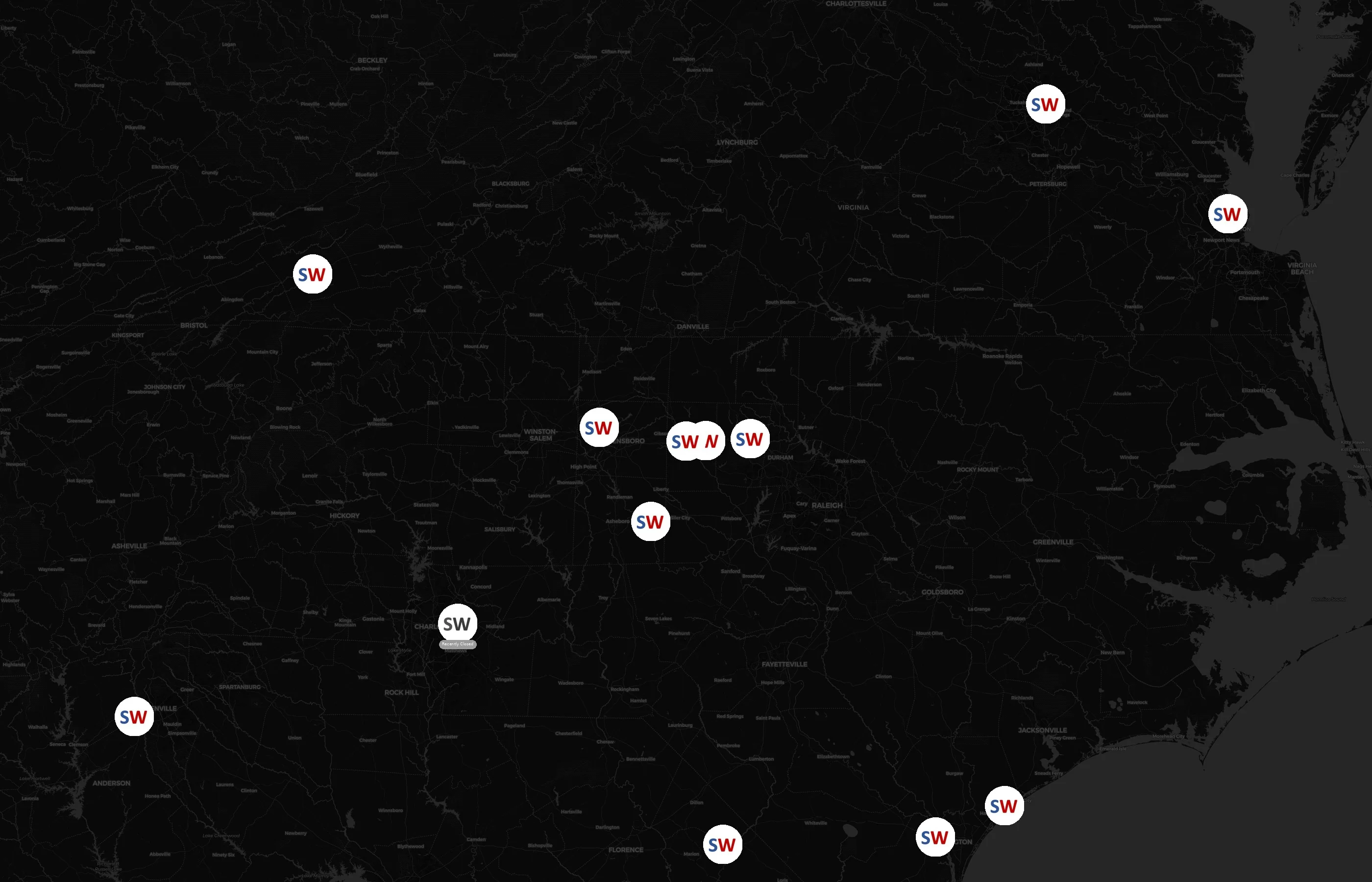 Space Walk city distribution